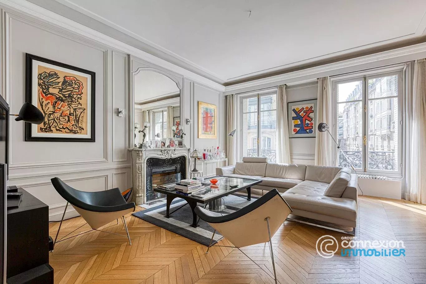 Bel appartement familial et de réception rue Boissière Paris 16e