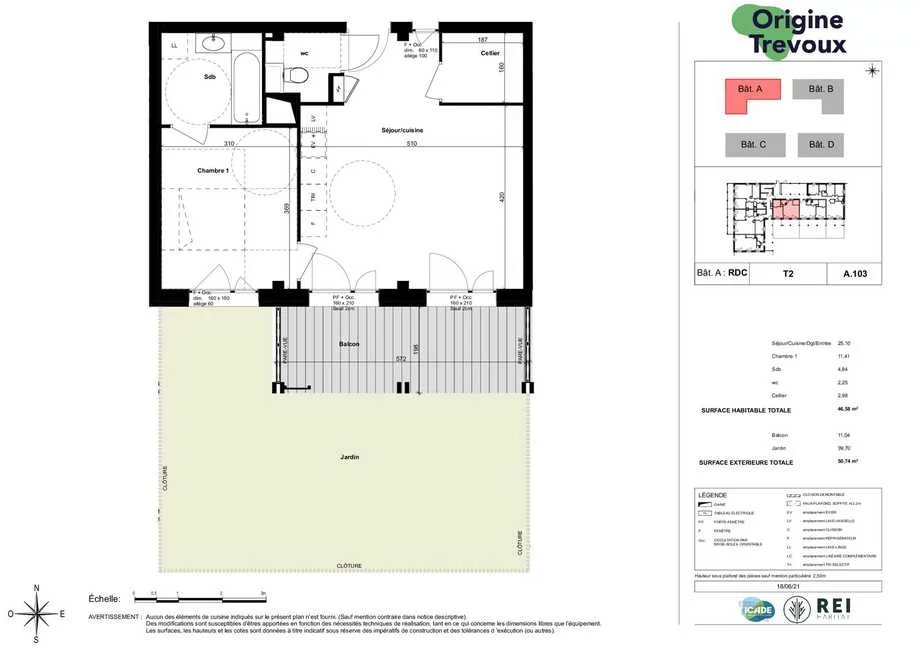 Appartement T2 46 m² - À partir de 208 000 € TTC