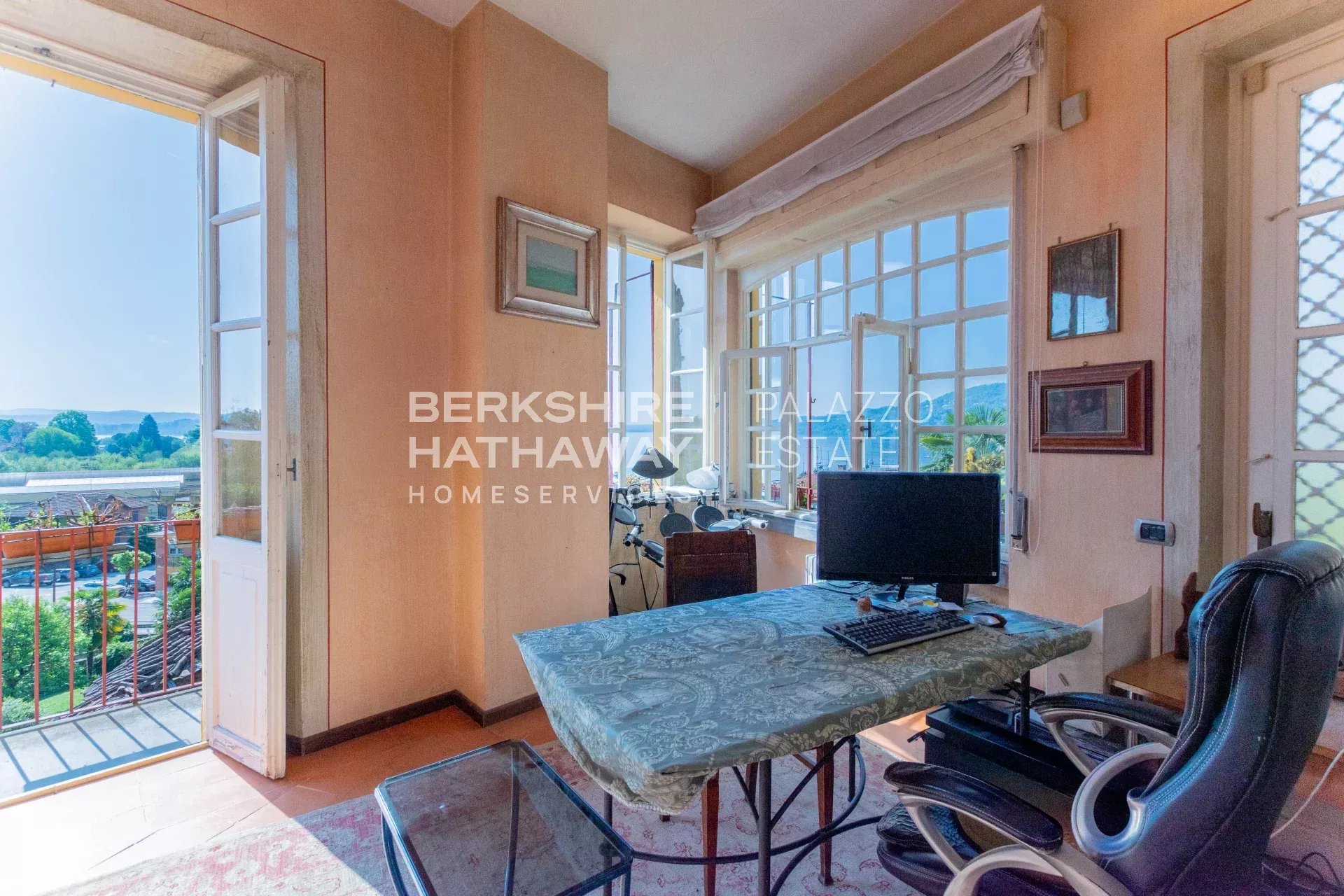 Historic Residence with Three Independent Units and Panoramic Lake Maggiore Views in Solcio di Lesa