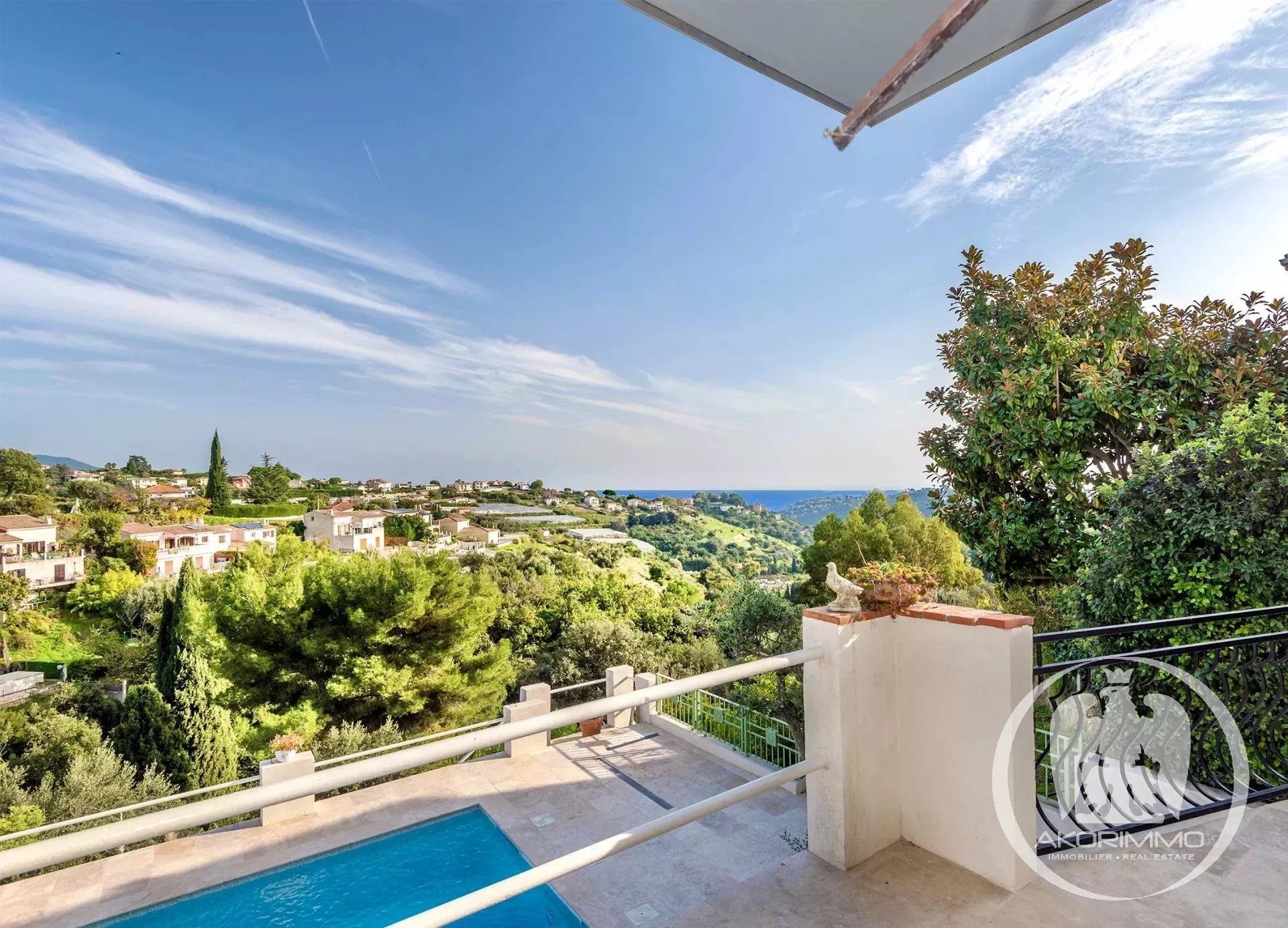 Saint Pierre de féric, superb 5 room villa with sea view