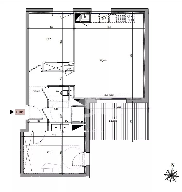 Appartement neuf 3 pièces 61.25M² St Marc sur Mer