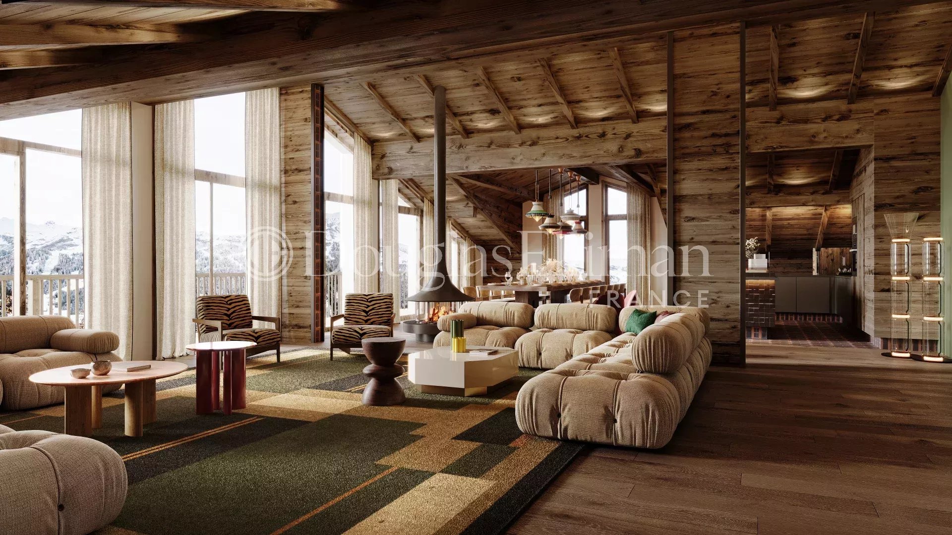 COURCHEVEL – Lodge 5 chambres avec salle de cinéma, cabine & sauna - Image nᵒ2