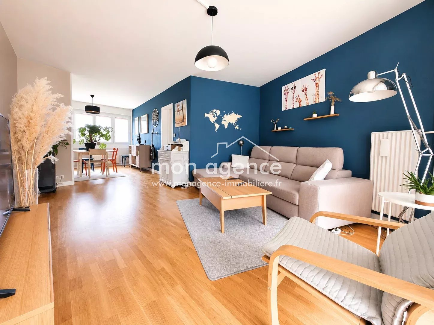 BOIS-GUILLAUME – Appartement T3 de 77 m² avec balcon plein Sud, parking et cave dans résidence sécurisée
