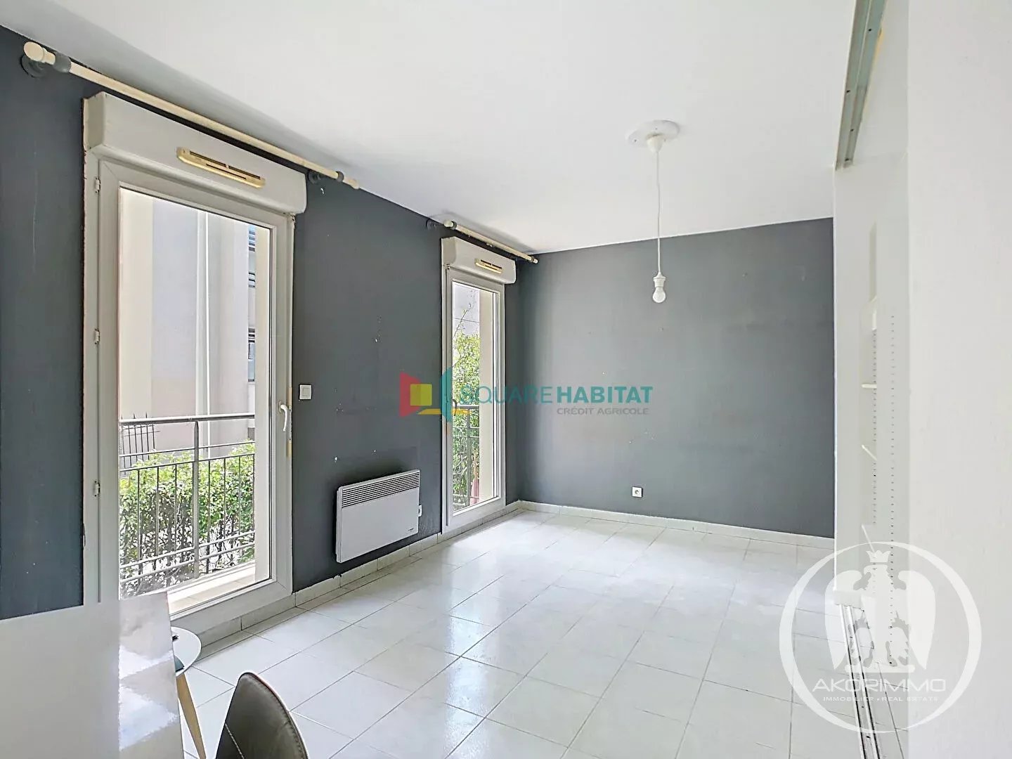 Appartement  1 pièce(s) 24.48m2 et balcon de 2.83m²