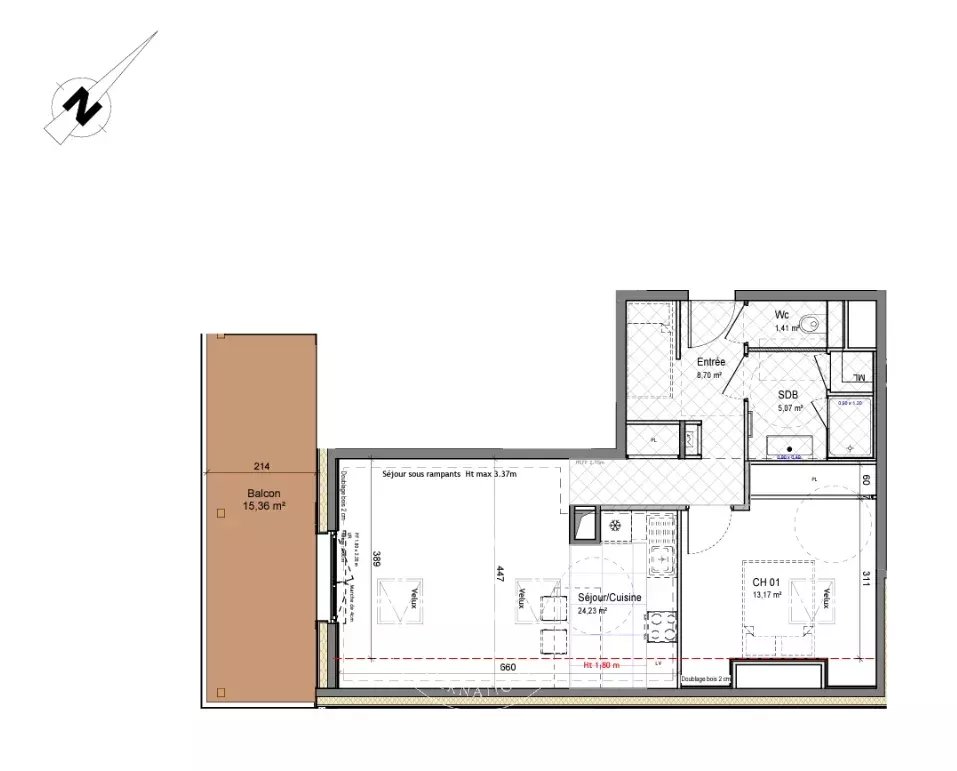 Photo of New Apartment - Montriond École T2+ | 52 m² | 2nd Floor with Balcony, Parking, and Cellar