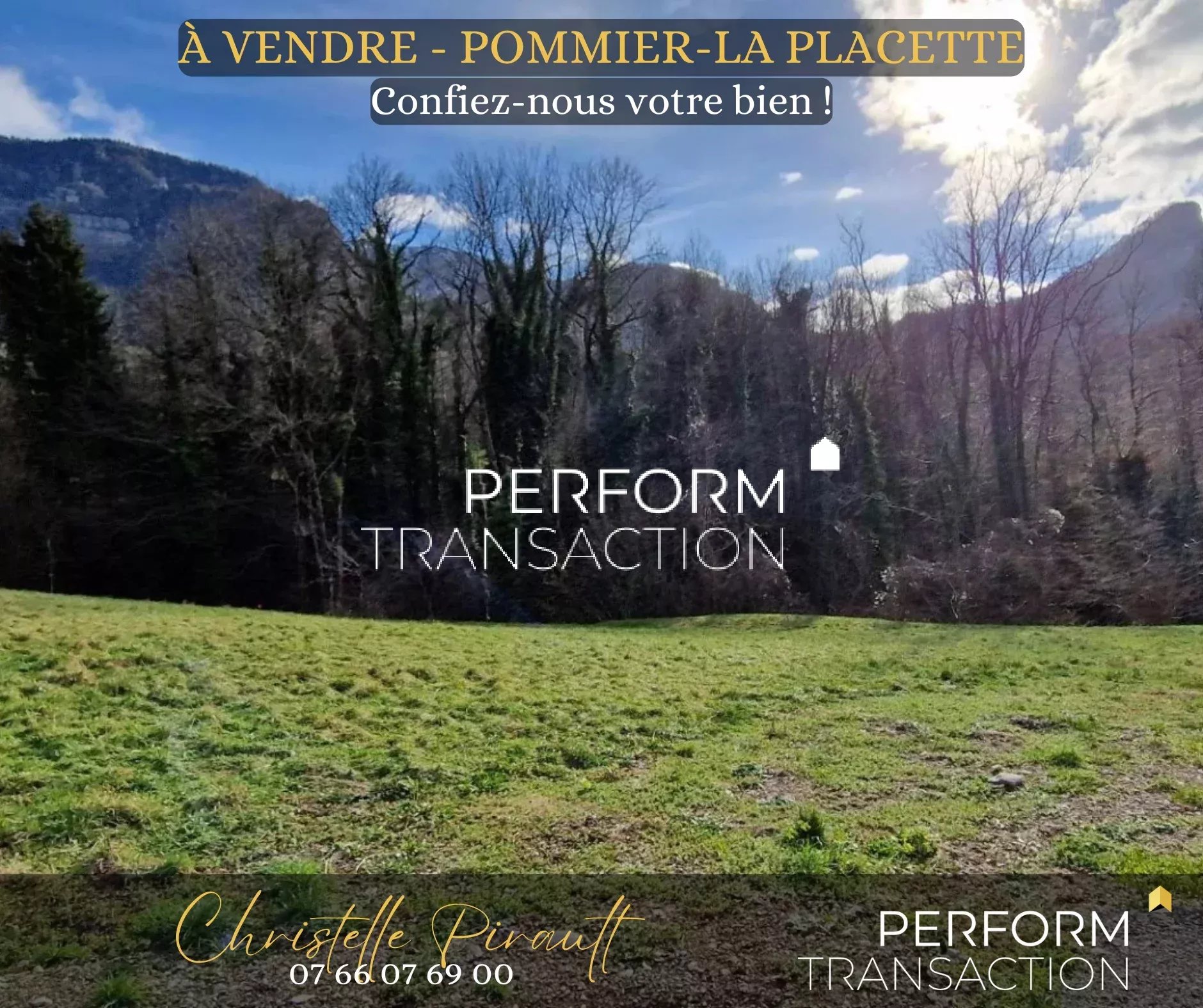 Vente Terrain constructible Pommiers-la-Placette