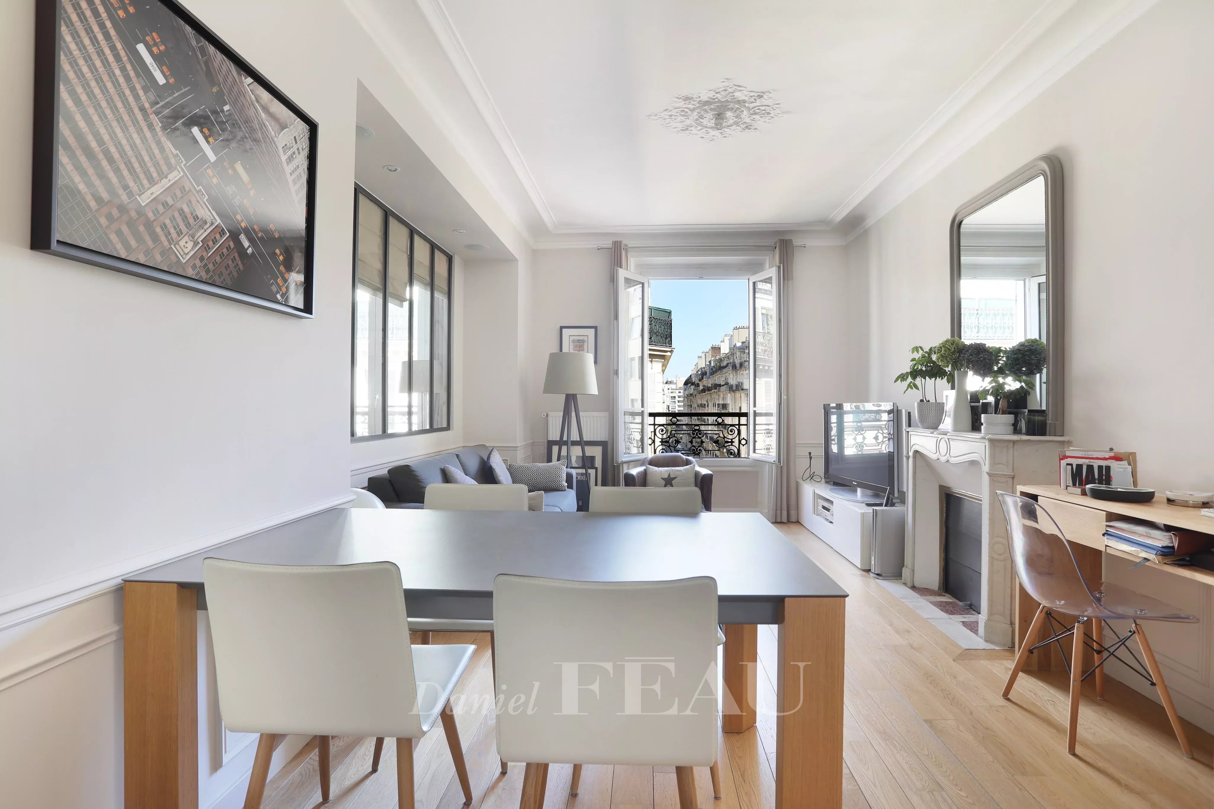 Salle à manger Parquet Cheminée