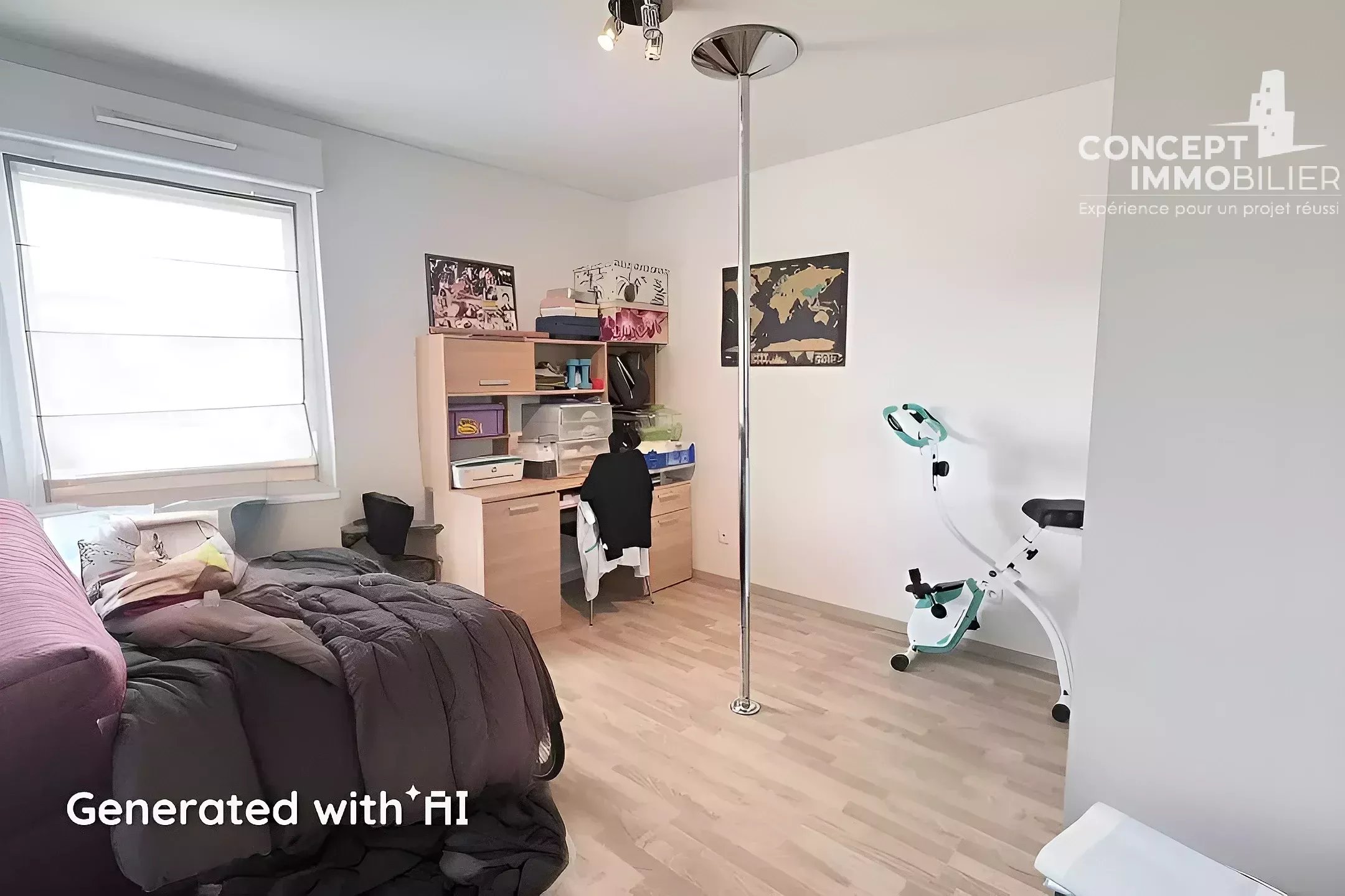 Appartement F3 à vendre, balcon,  box en sous sol
