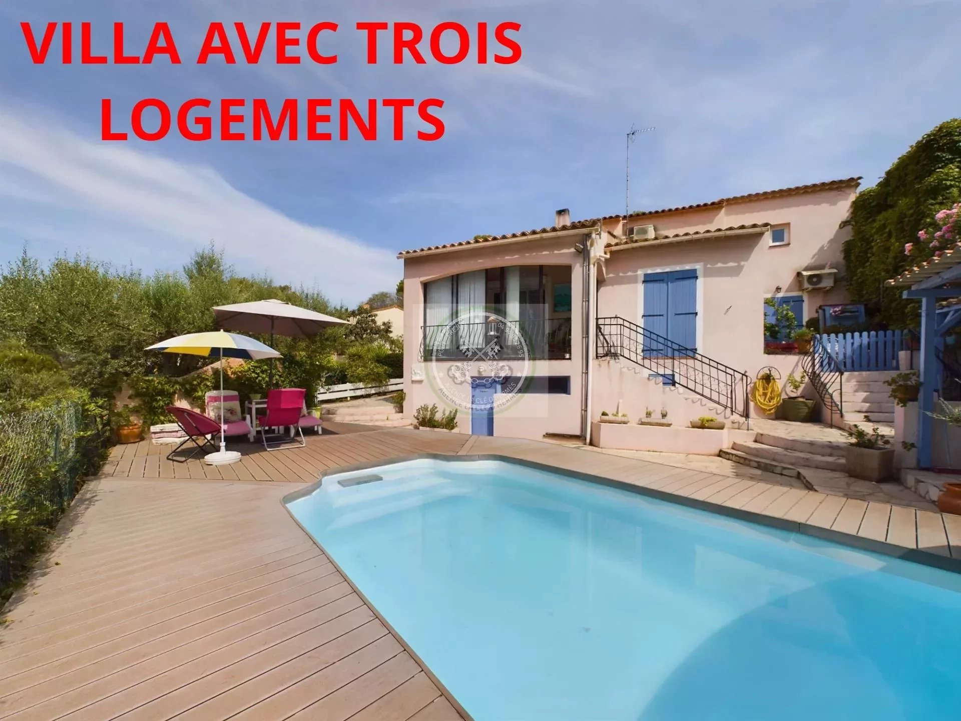 Roquebrune La Bouverie - Villa T7 - 3 Apartments and swimming pool