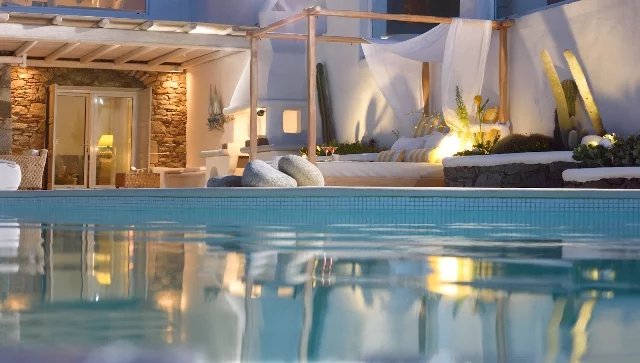 Greece - Mykonos - Pouli - Seasonnal location - House - 10 people - 5 bedrooms - 5 bathrooms - Infinity pool with panoramic view