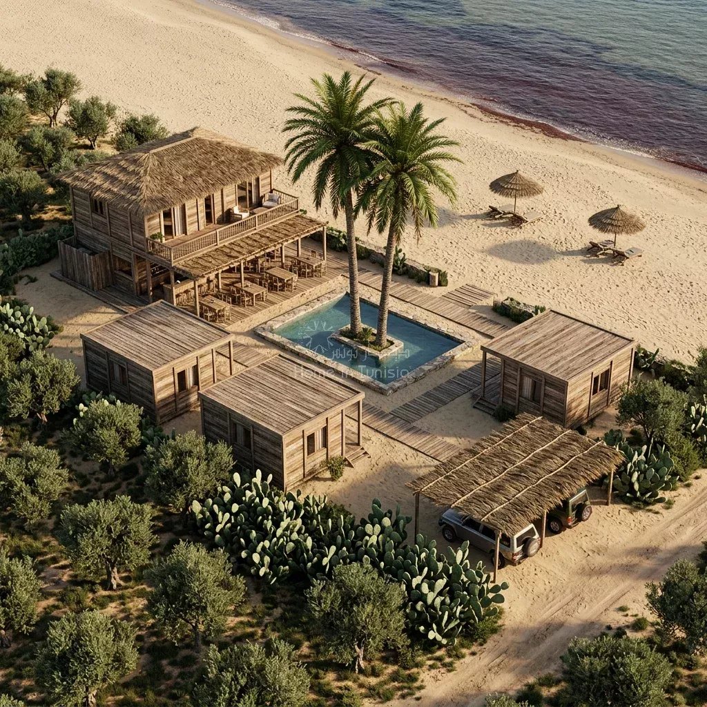 Hergla, Sousse – Maison d’hôtes pieds dans l’eau en gérance libre