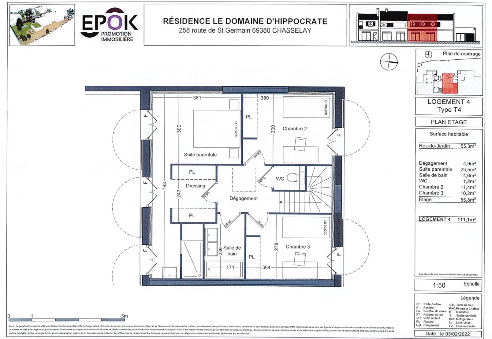 T4 duplex de 111 m² avec terrasse et jardin