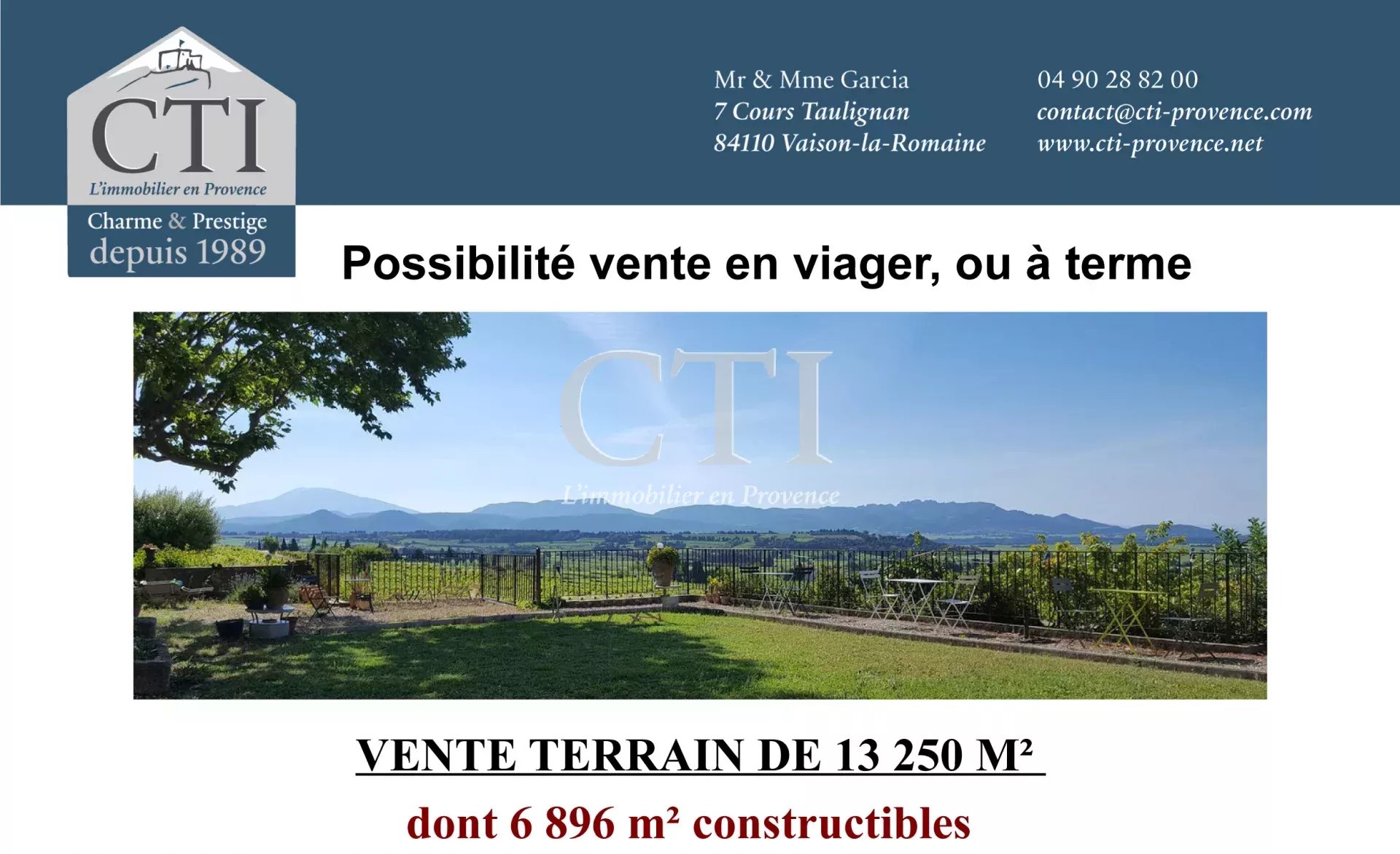 Vente Terrain constructible Camaret-sur-Aigues