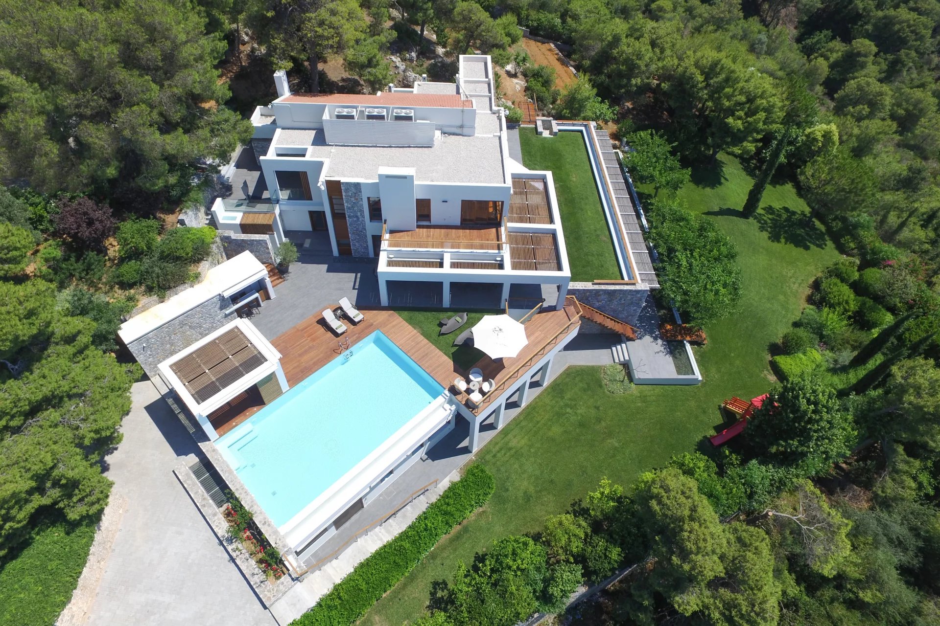 Greece - Crete - Chania - Sale - House - 12 people - 5 bedrooms - 7 bathrooms -  Infinity heated pool with panoramic view