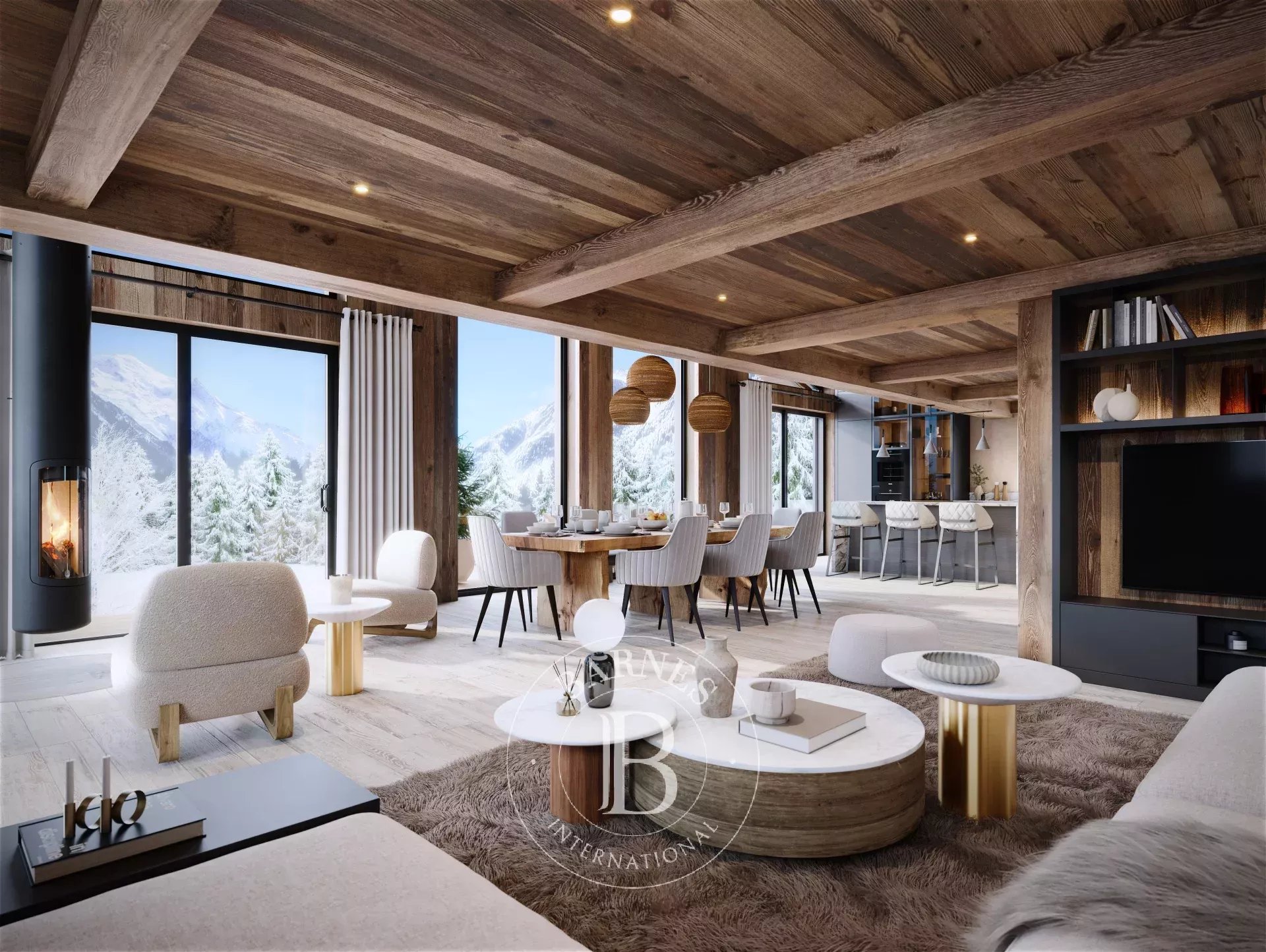 BARNES CHAMONIX - CHALET D'EXCEPTION - VUE IMPRENABLE SUR LE MONT-BLANC - 5 CHAMBRES - LUXE - VEFA