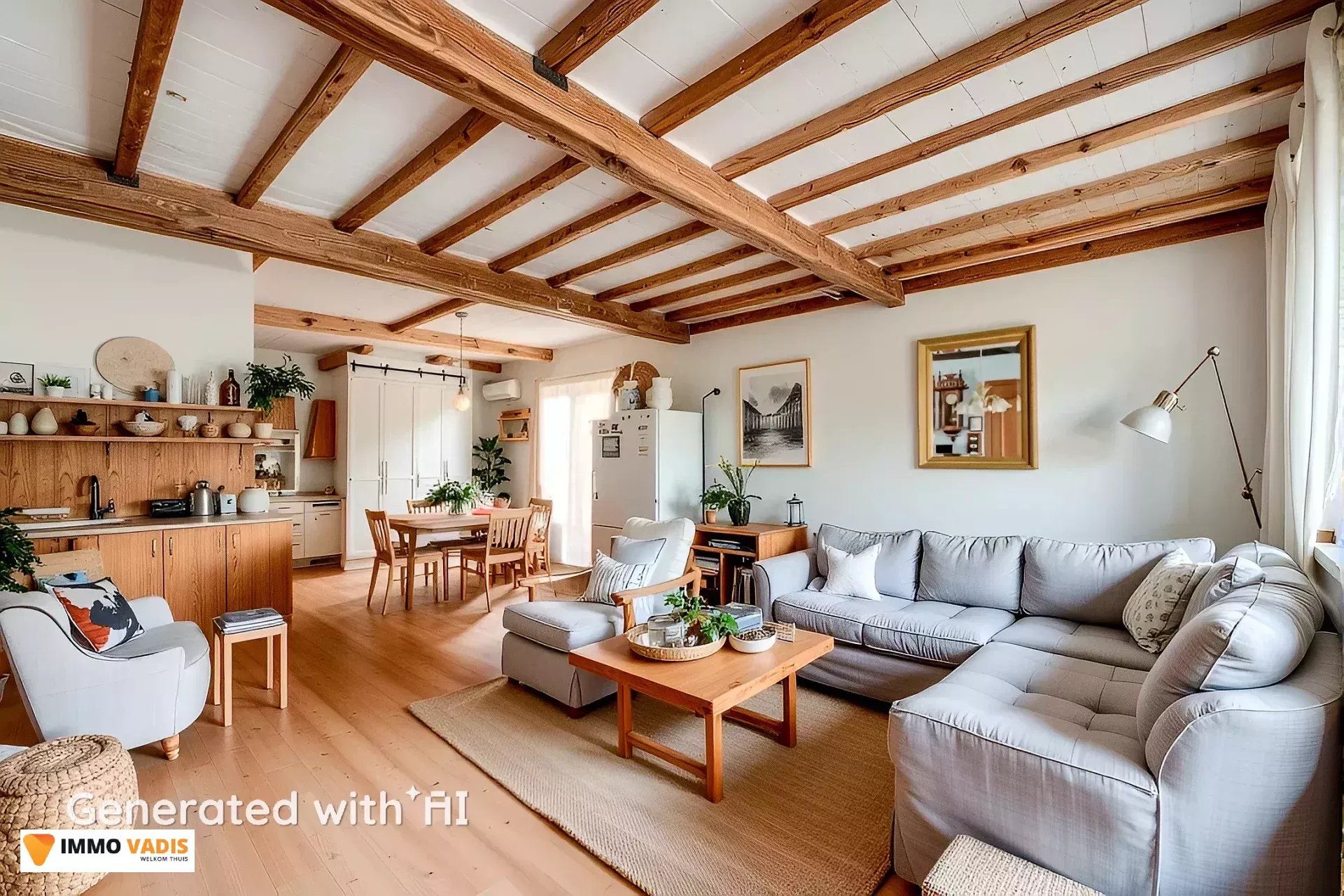 Te koop op lijfrente - Comfortabele villa met drie slaapkamers, twee garages en een magazijn.