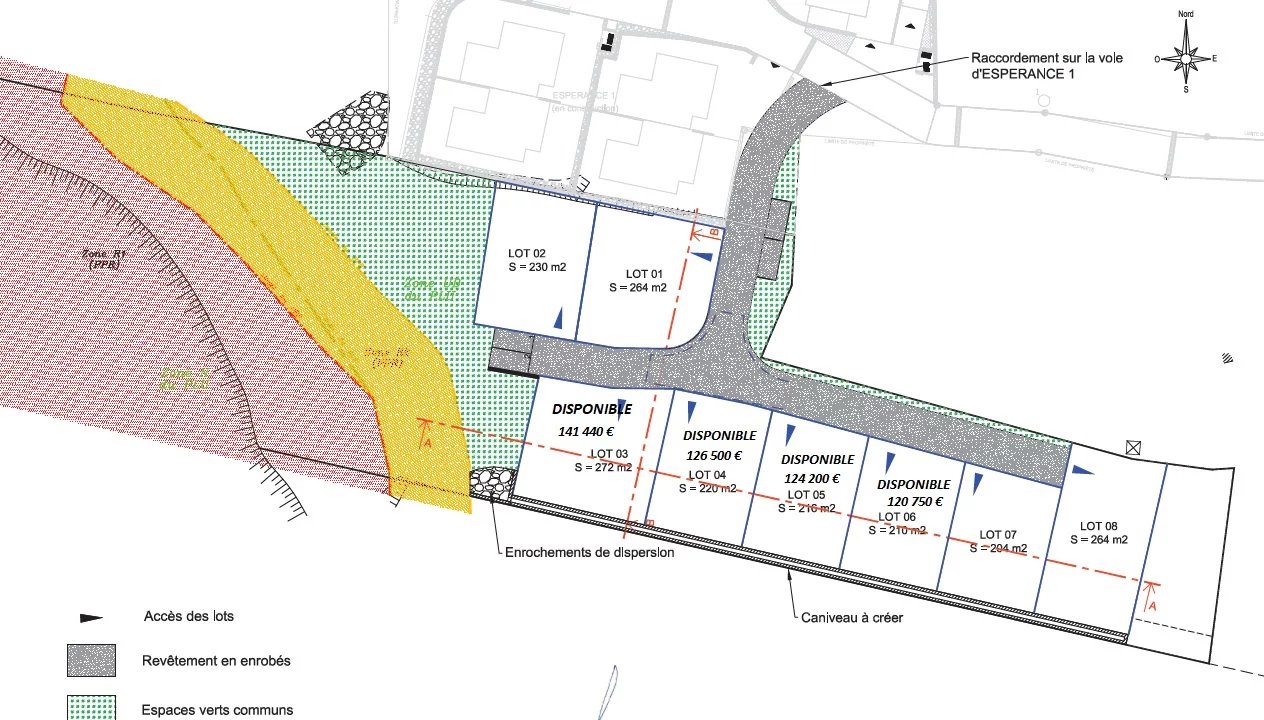 A VENDRE  - TERRAINS A PARTIR DE 210 M2 ENVIRON   SAINTE MAR