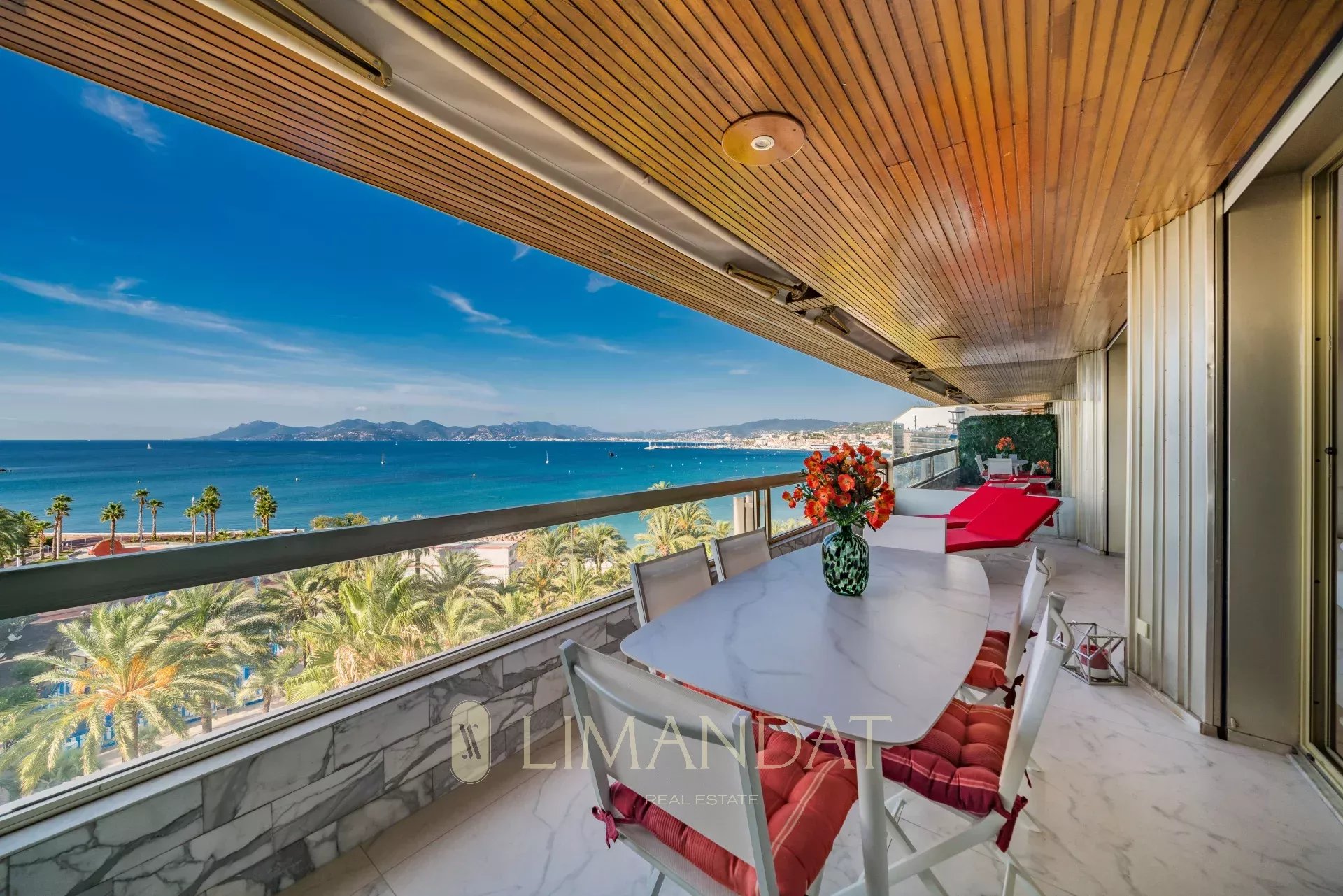 CANNES CROISETTE – APPARTEMENT 3 PIÈCES EN ÉTAGE ÉLEVÉ AVEC VUE MER PANORAMIQUE