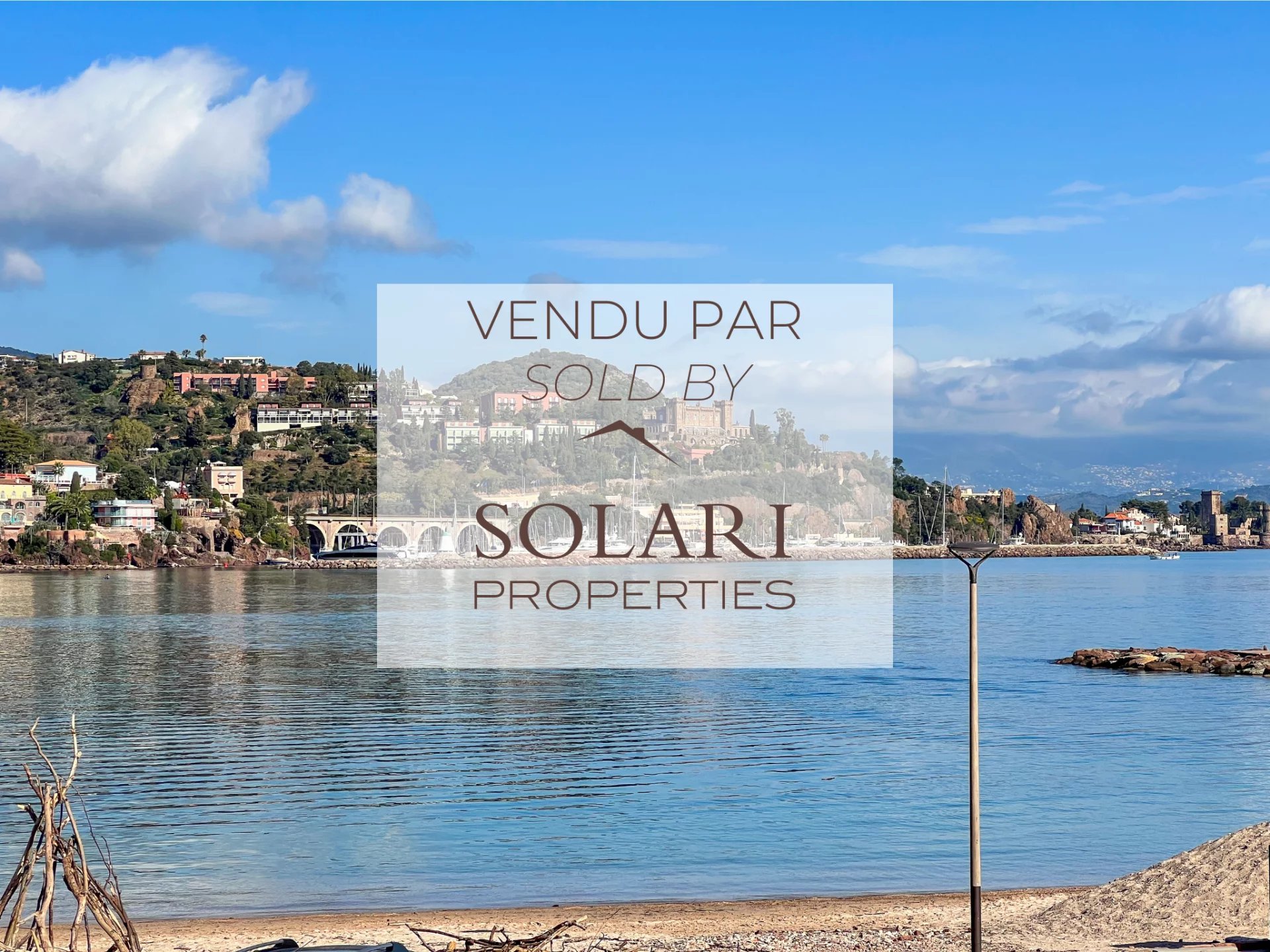 SOLD 3-room apartment on the beach in Theoule