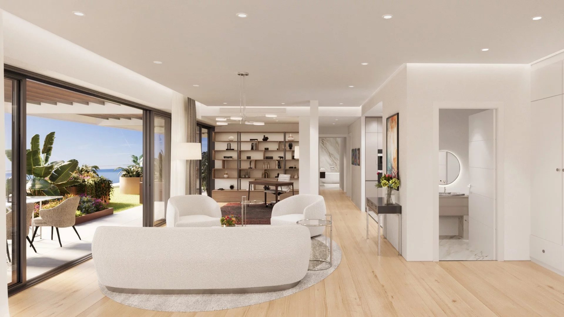 SOLE AGENT EXCLUSIVE Menton Garavan – Unique – sea view – 4-room apartment, 118 m², 96 m² terrace