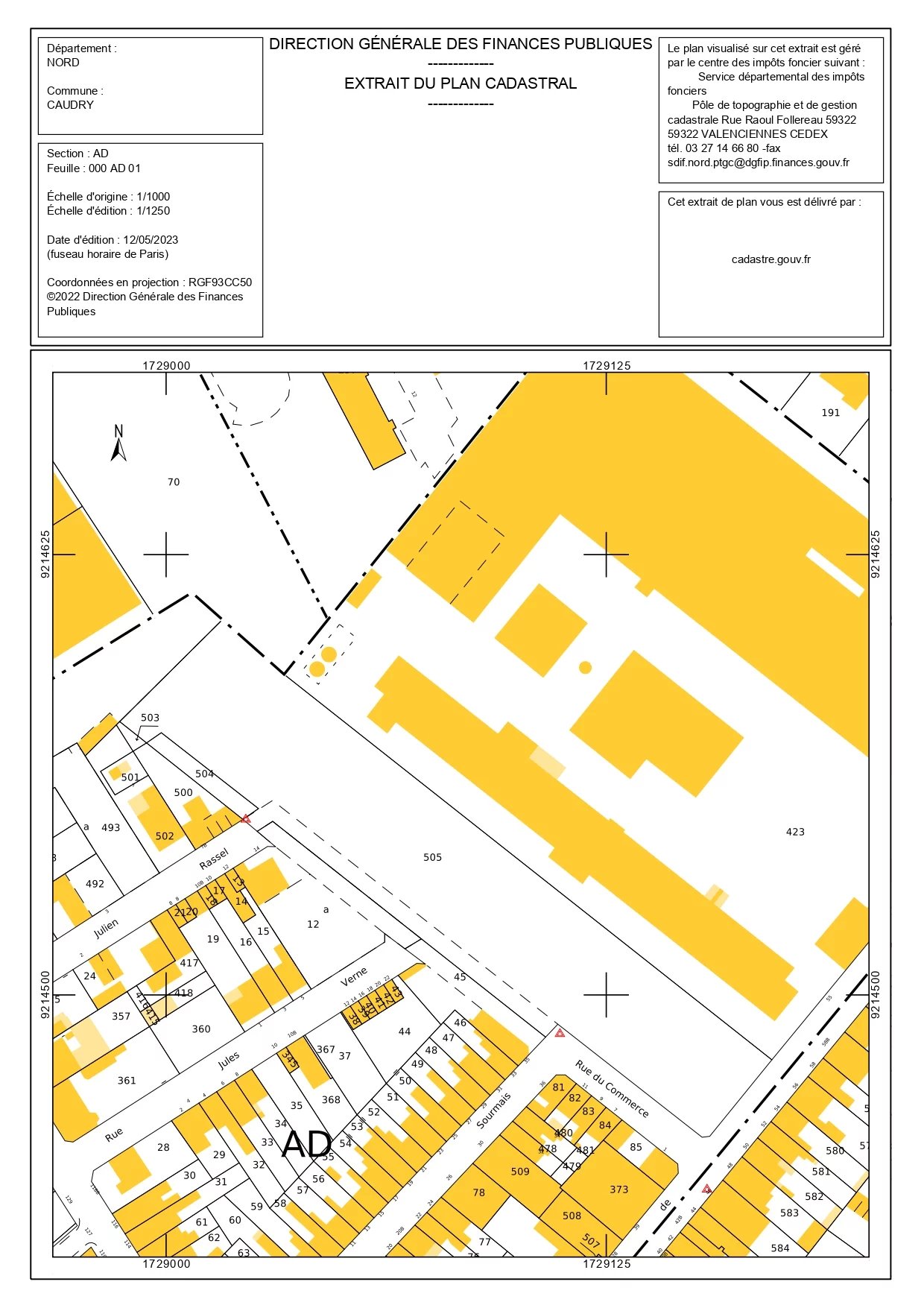 Vente Terrain constructible Caudry