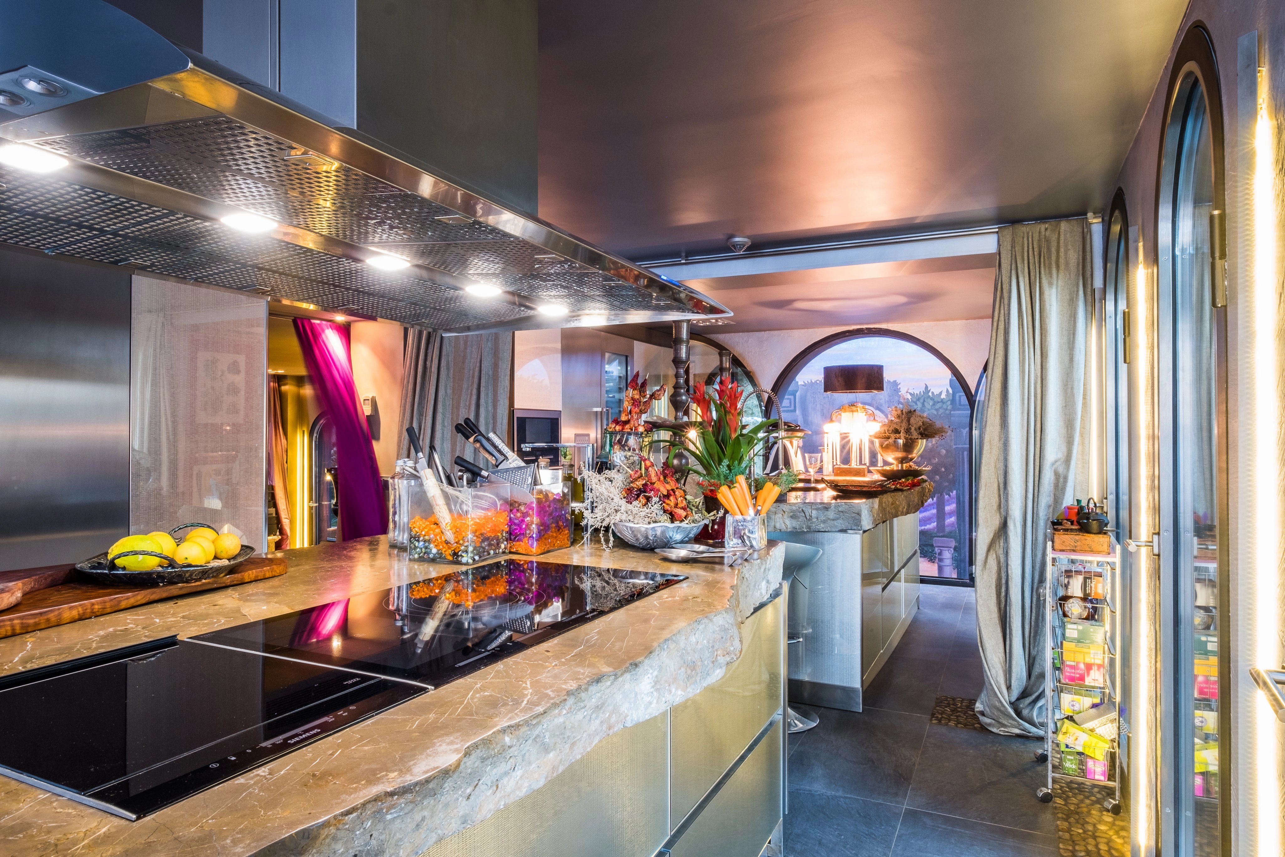 Cuisine Carrelage Îlot de cuisine