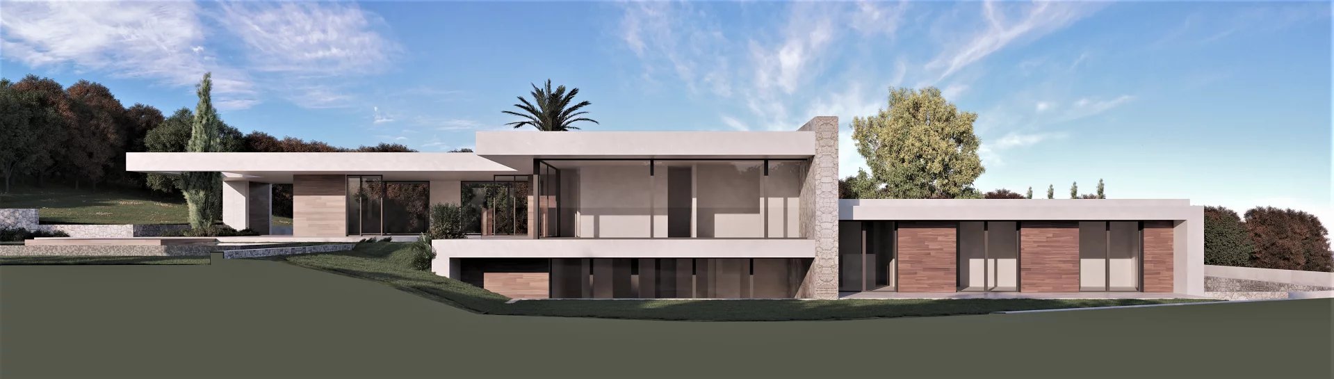 Grand terrain à côté du terrain de golf