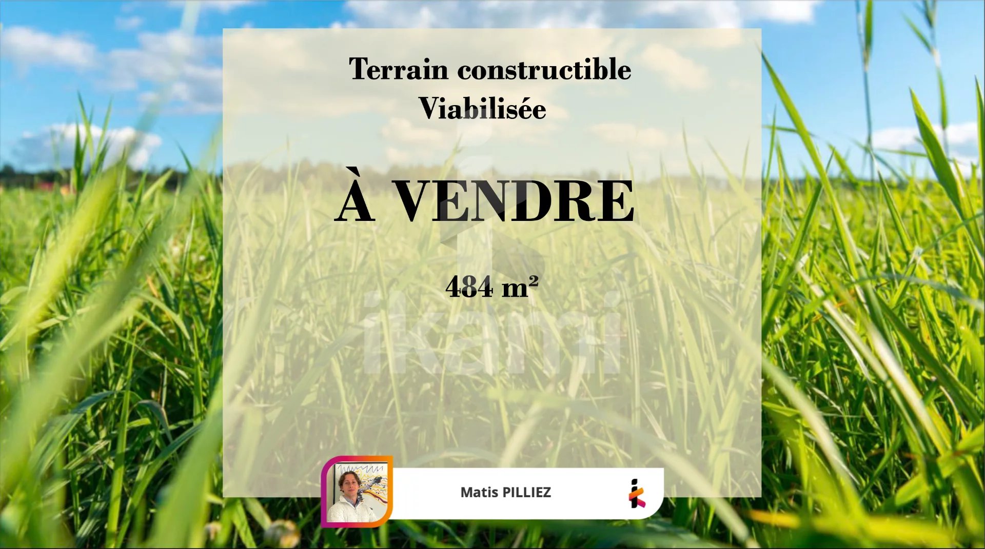 Terrain à bâtir viabilisé 484 m2 Salles