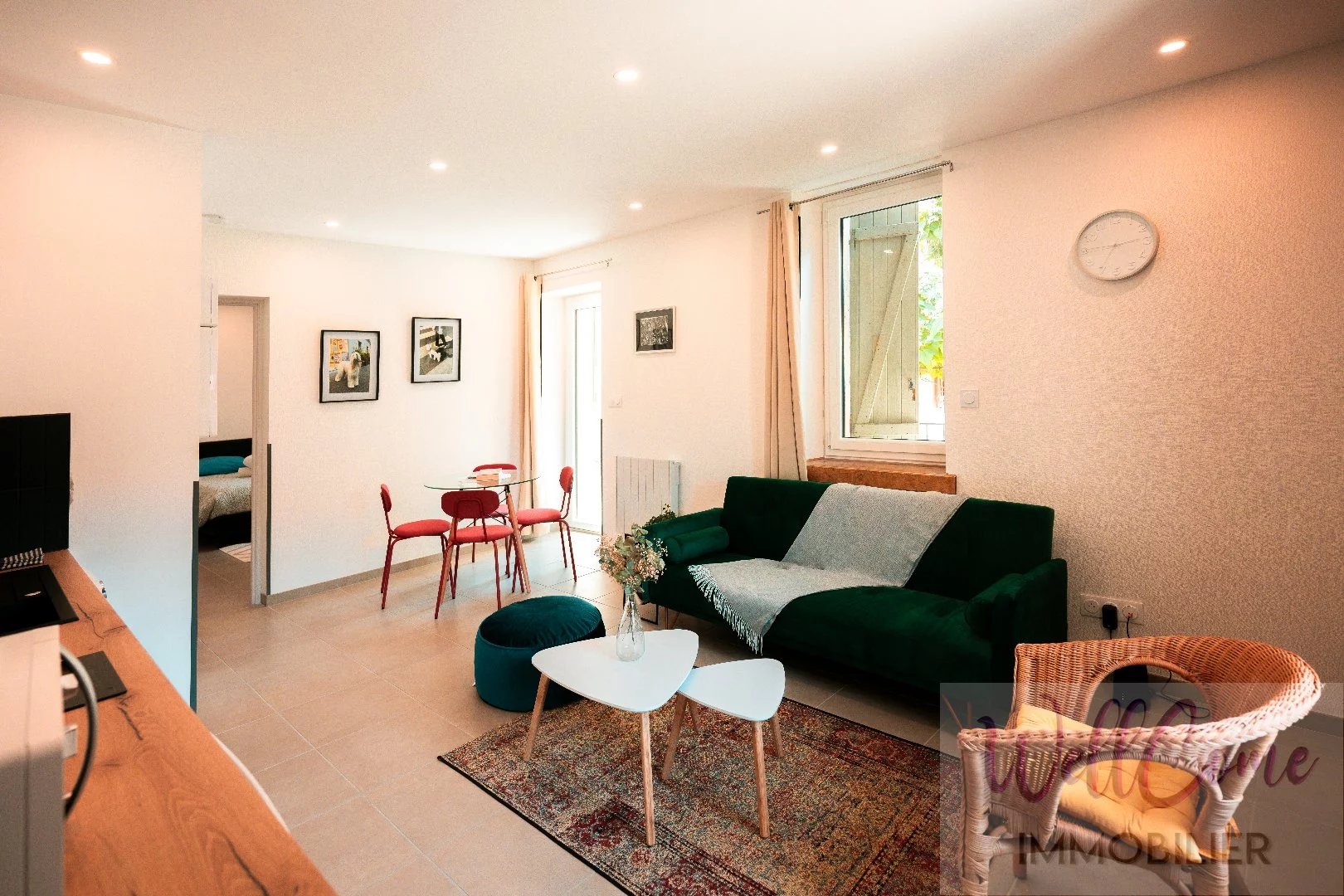 AIX-LES-BAINS – Centre-ville, Appartement 2 pièces à louer meublé au calme avec balcon-terrasse
