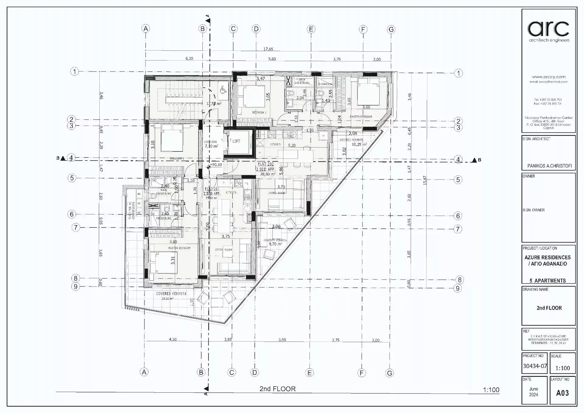 Mieszkanie 2 pokoi 75 m² Demos Agiou Athanasiou, Cypr