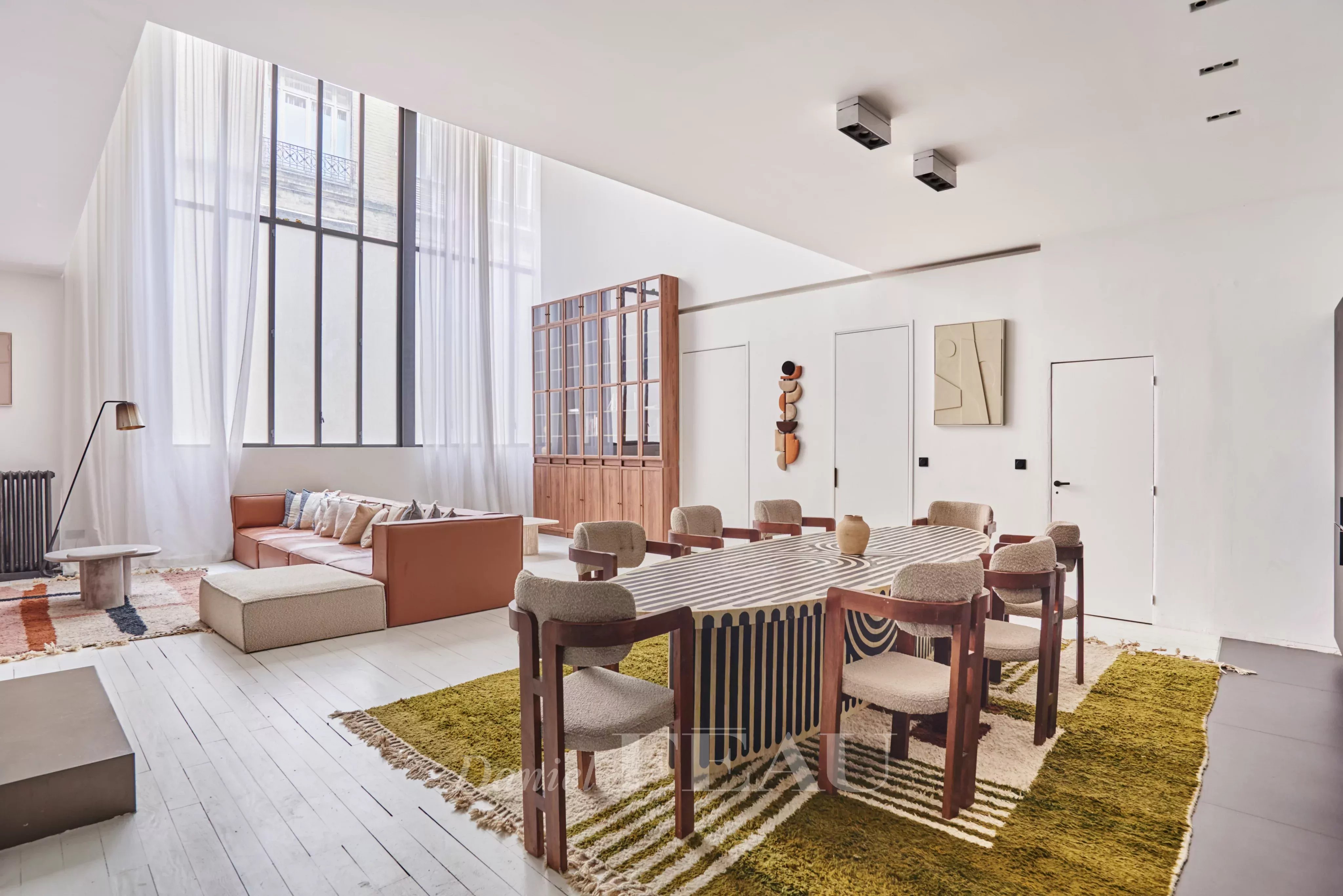 Living room with open kitchen