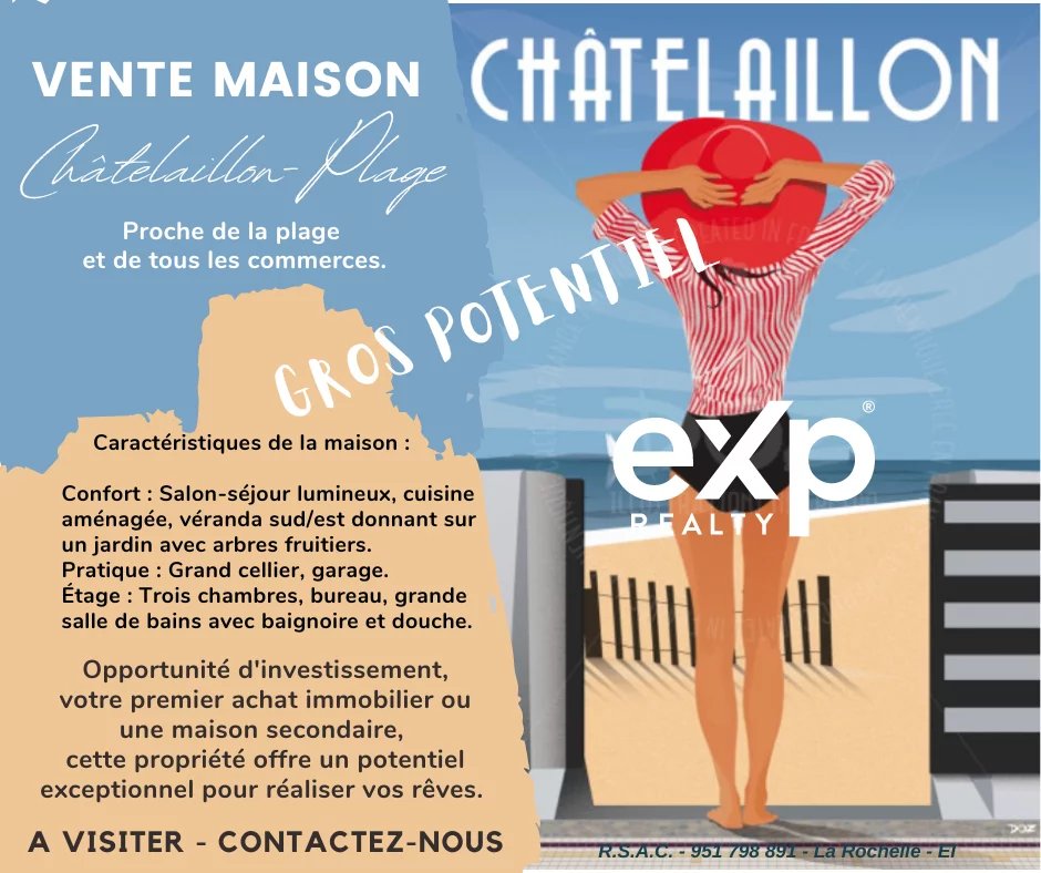 Maison Familiale à 100m de la Plage - Châtelaillon-Plage