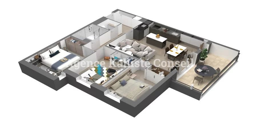 Appartement 4 pièces - 2ème étage - Les terrasses de Bodiccione - Ajaccio