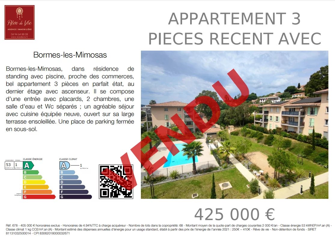 Vente Appartement Bormes-les-Mimosas