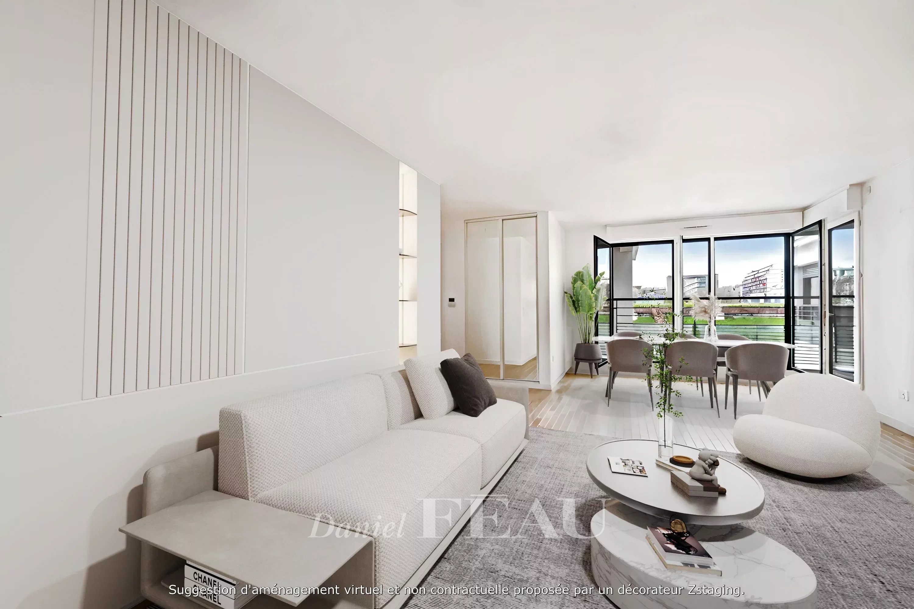 BALCON AVEC VUE DEGAGEE ACCES SEJOUR ET CHAMBRE