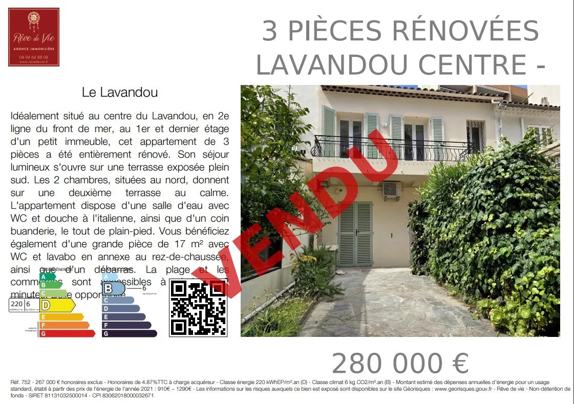 Vente Appartement Le Lavandou