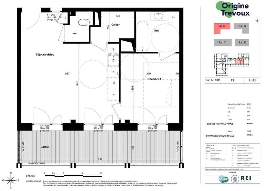 Appartement T2 46 m² - À partir de 208 000 € TTC
