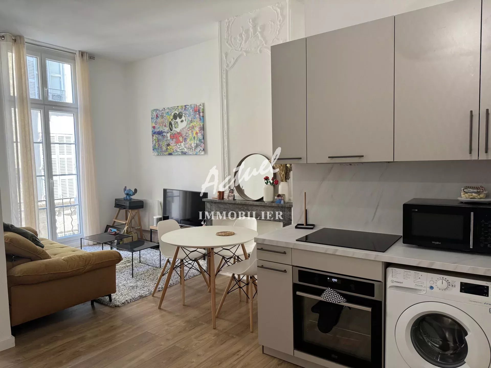 Appartement meublé 2 pièces entièrement rénové