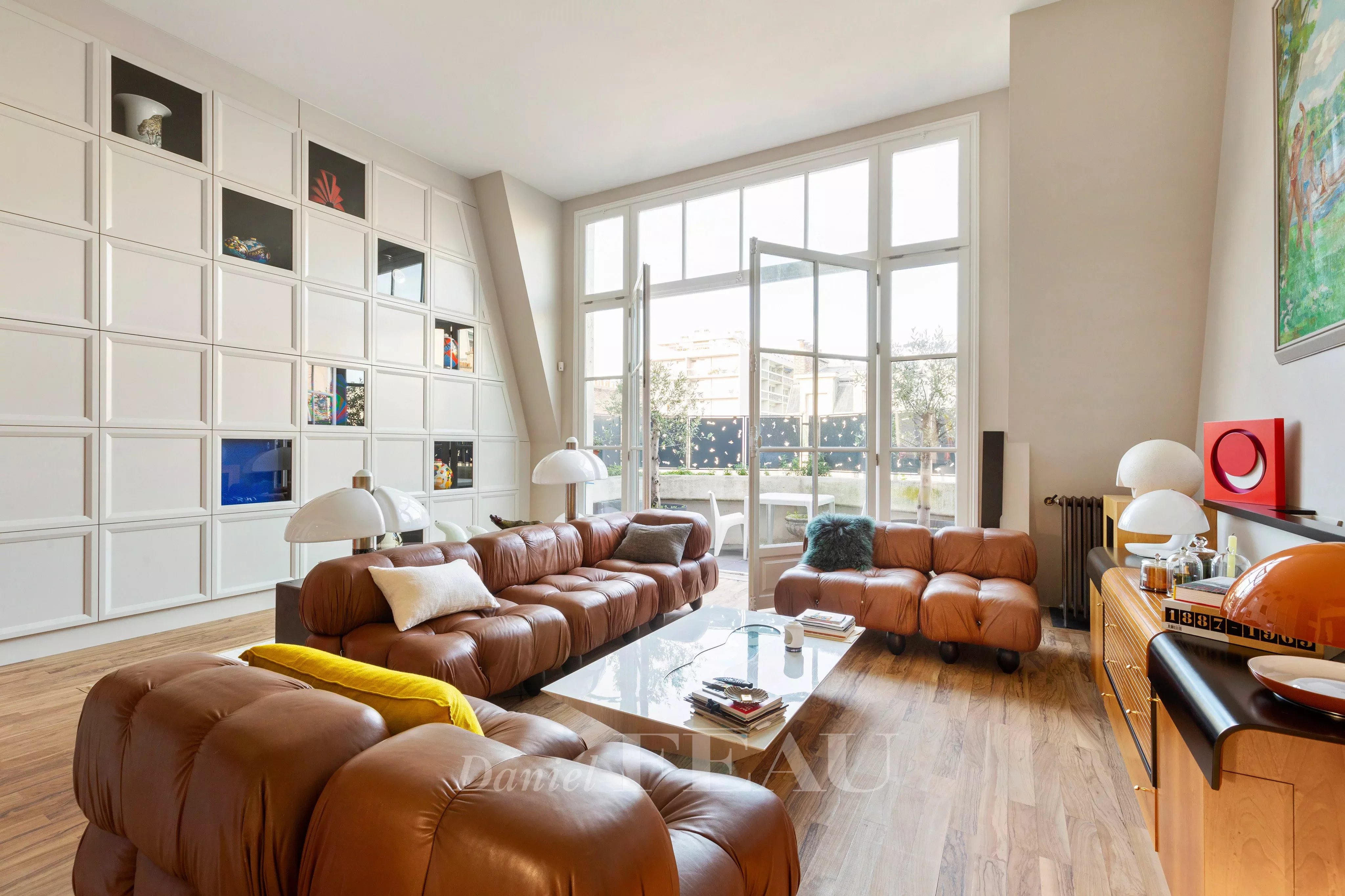 Living room with balcony