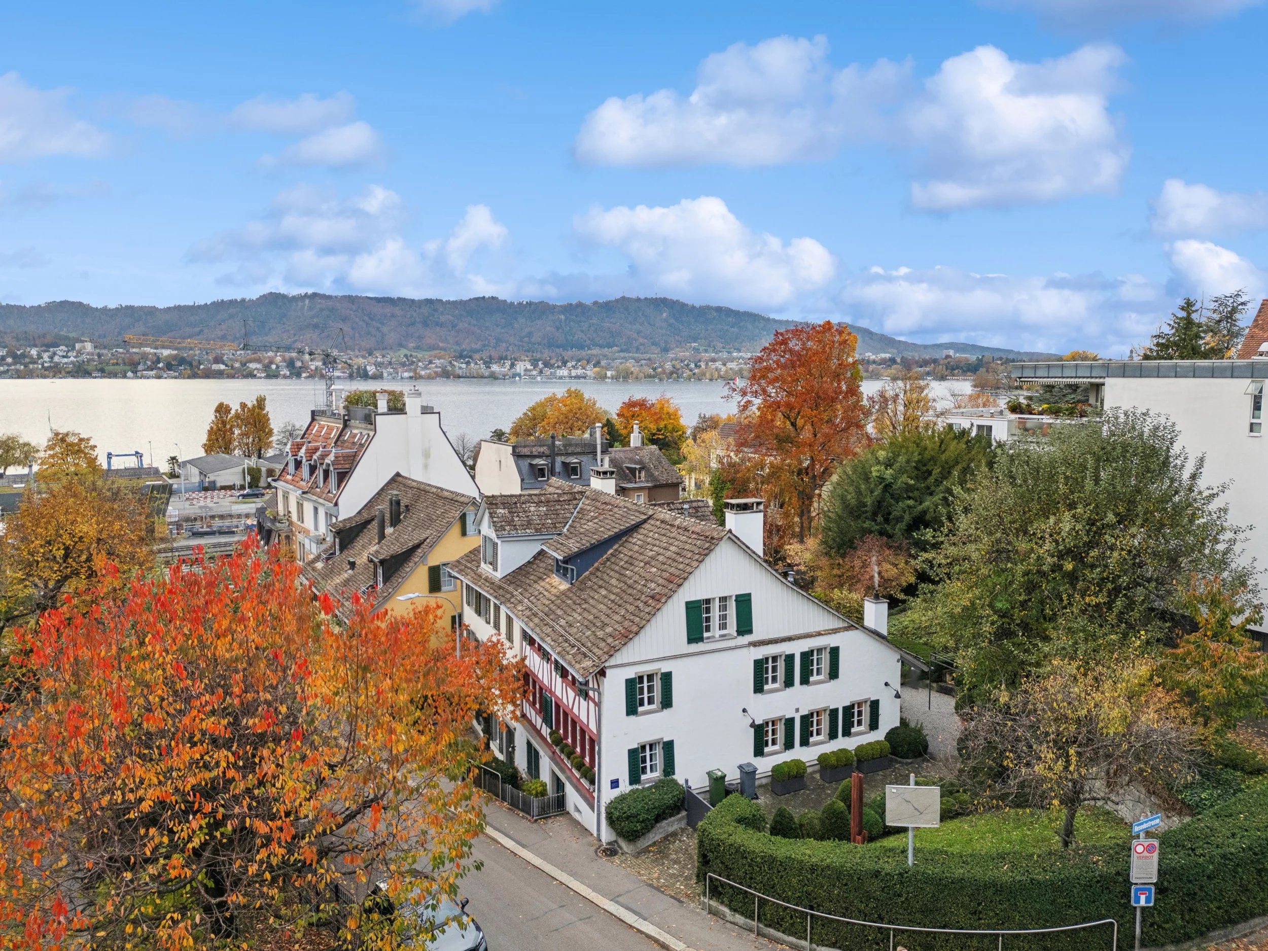 Historic half-timbered house with modern interior design