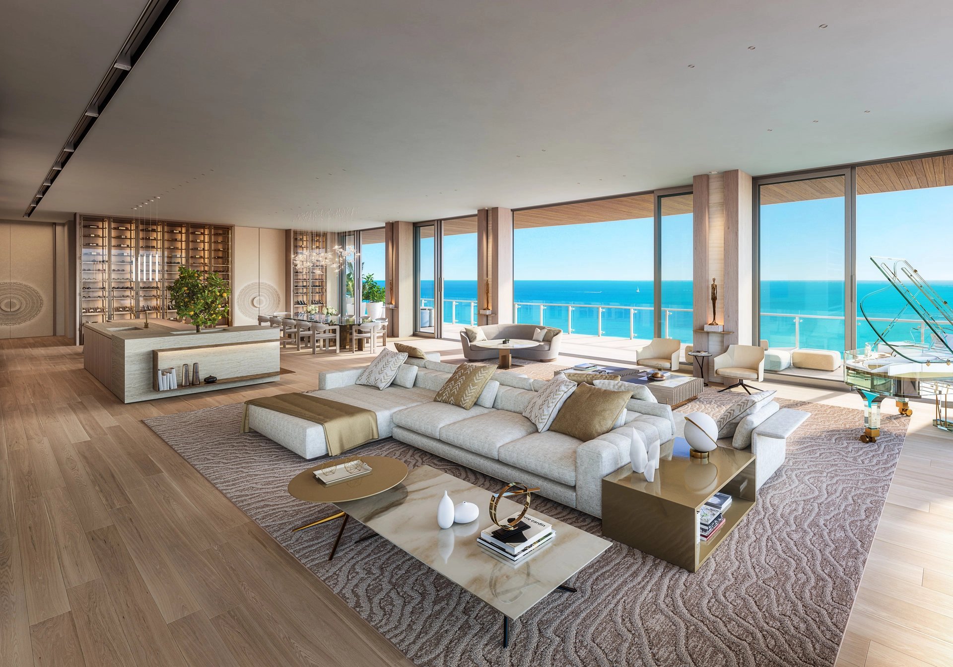 Sur le sable de Iconic Millionaire's Row, le plus beau et exclusif PH de Miami