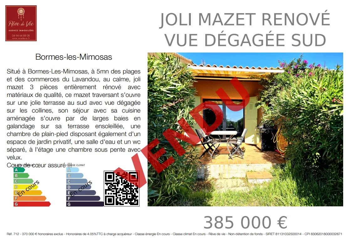 Vente Maison Bormes-les-Mimosas