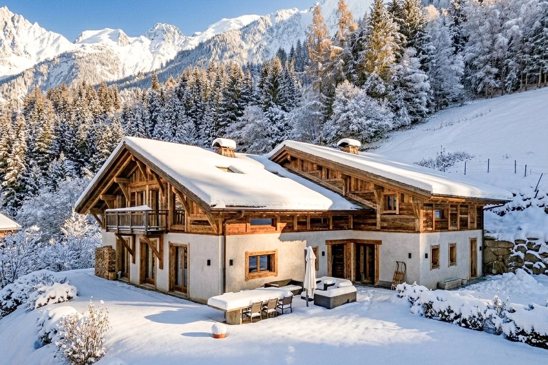 Photo of LES HOUCHES - A beautifully finished, traditional farmhouse perched on the Les Houches hillside