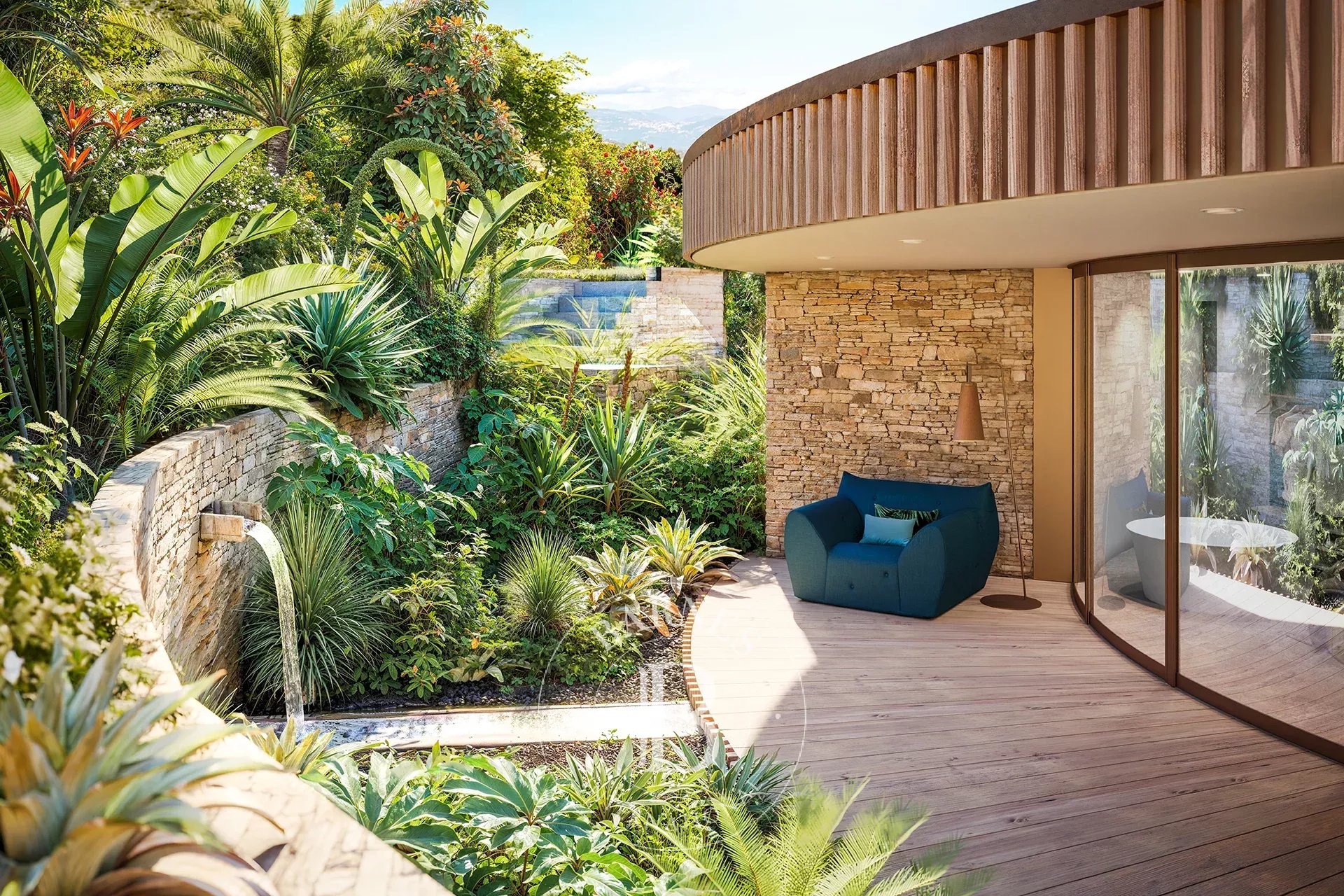 EXCEPTIONAL VILLA IN VENCE  WITH PANORAMIC SEA AND RIVIERA VIEWS - picture 7 title=