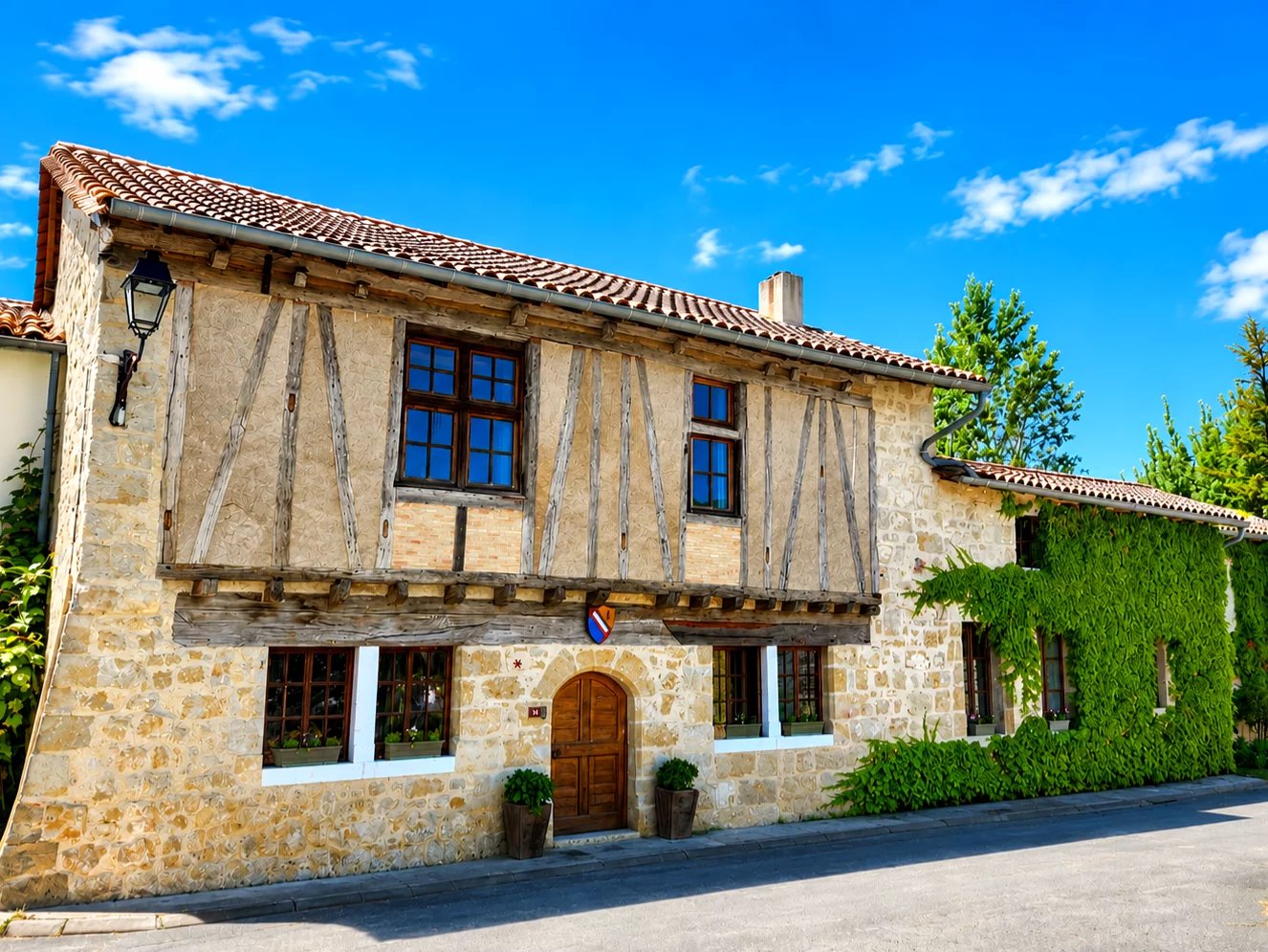 Charmante maison médiévale avec appartement indépendant dans un cadre villageois idyllique