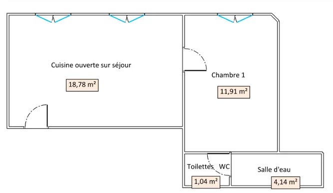 03200 VICHY-  CENTRE VILLE - REZ DE CHAUSSÉE - APPARTEMENT 2 PIÈCES AVEC CAVE