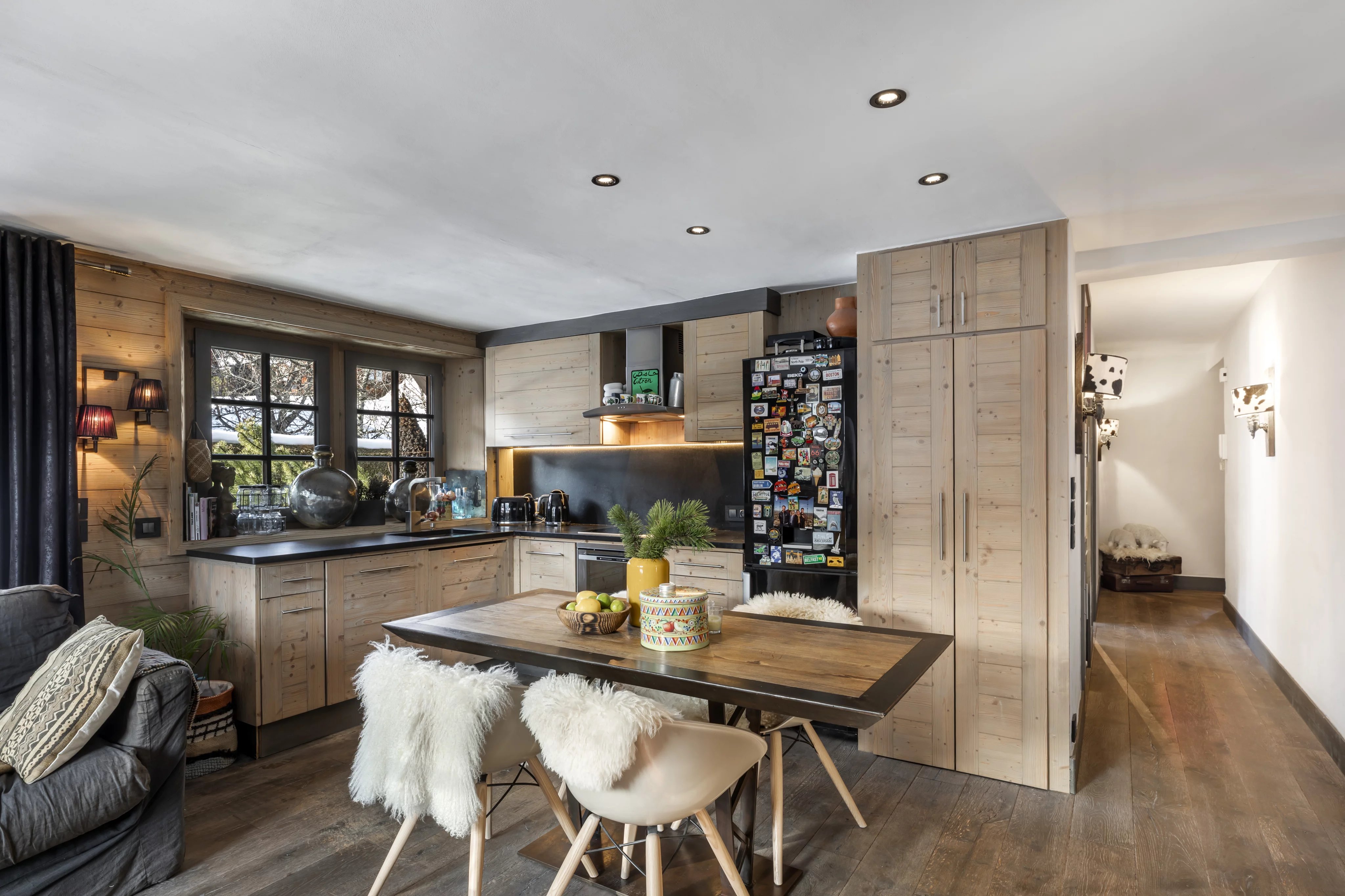 Attraktive Gartenwohnung mit Blick auf den Mont Blanc in Megève