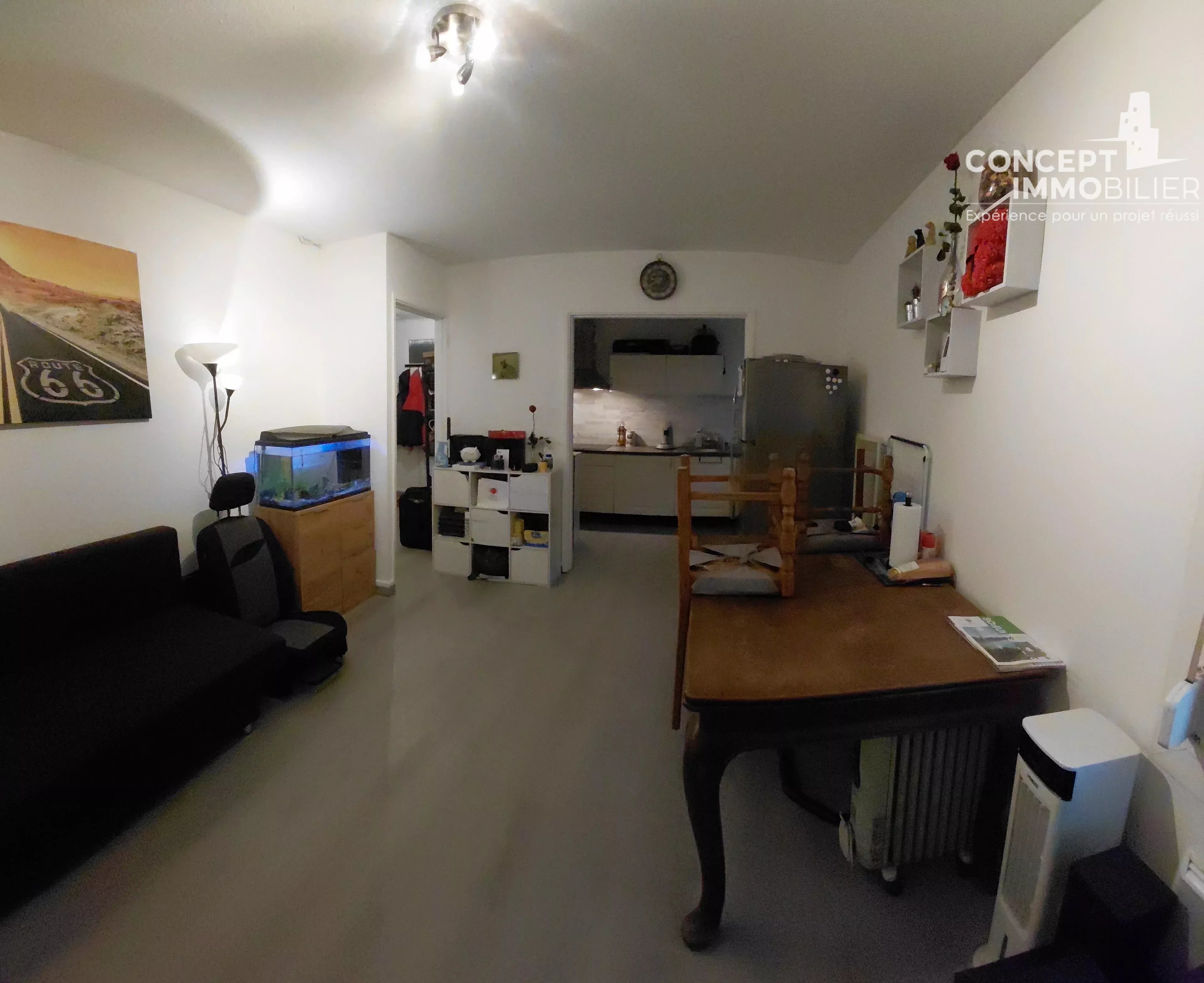 Appartement F2 avec garage et cave – Piennes