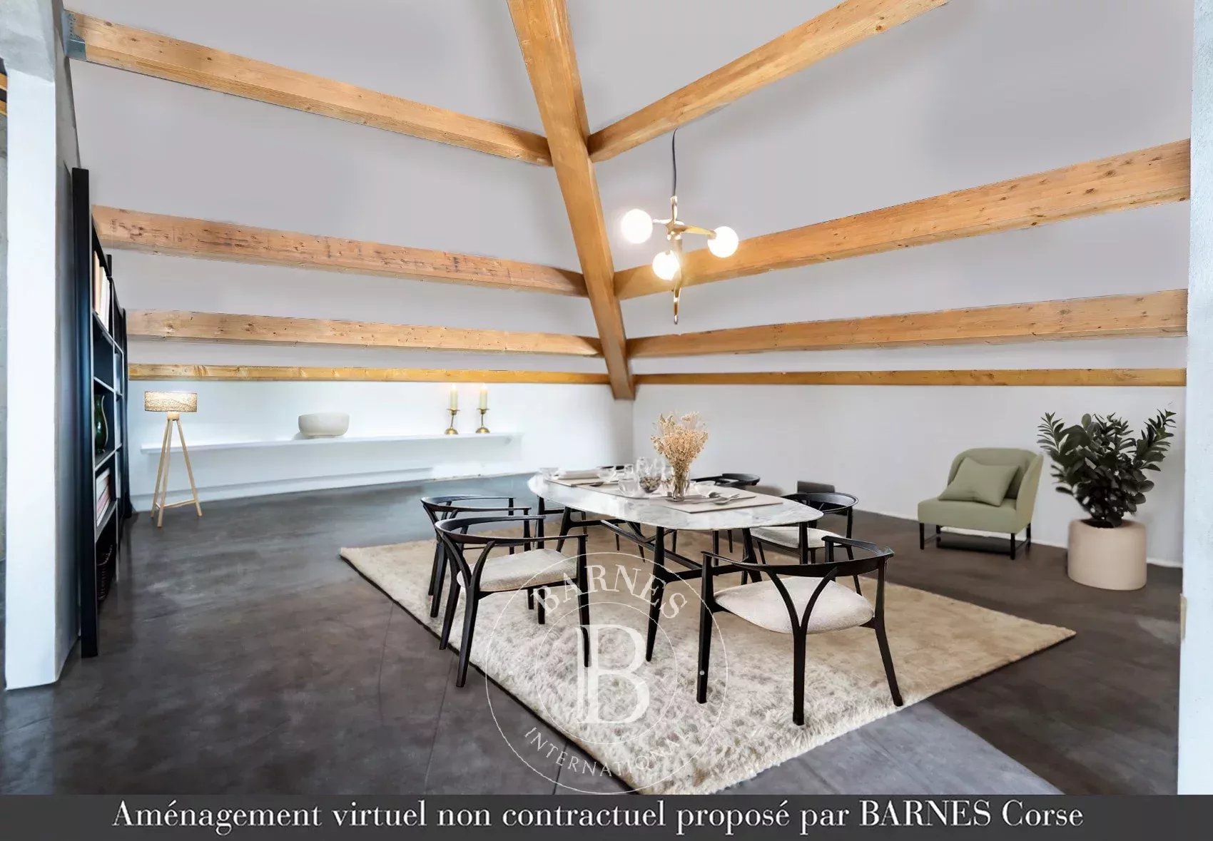 Bastia, Rooftop villa flat, 3 bedrooms, panoramic sea view, near town centre