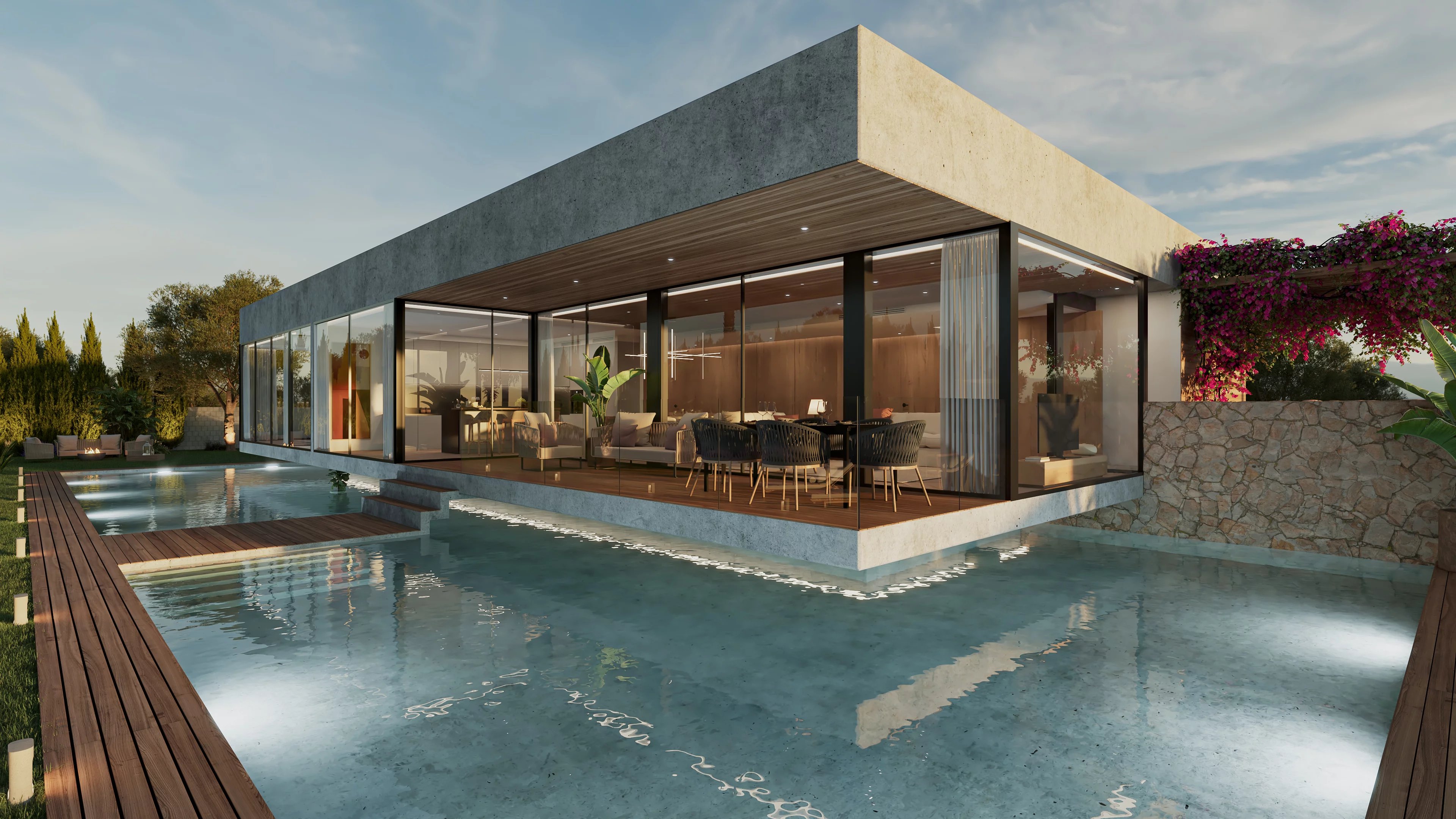 Villa neuve exclusive avec piscine et grand jardin à Sa Coma de Bunyola.